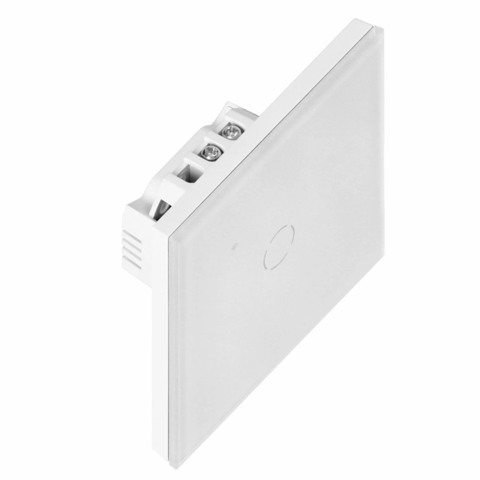 Włącznik Podtynkowy Pojedynczy Zdalne Sterowanie Oświetleniem Wifi Aplikacja Tuya Smart Szklany Panel Dotykowy Podświetlenie Nocne LED (biały)