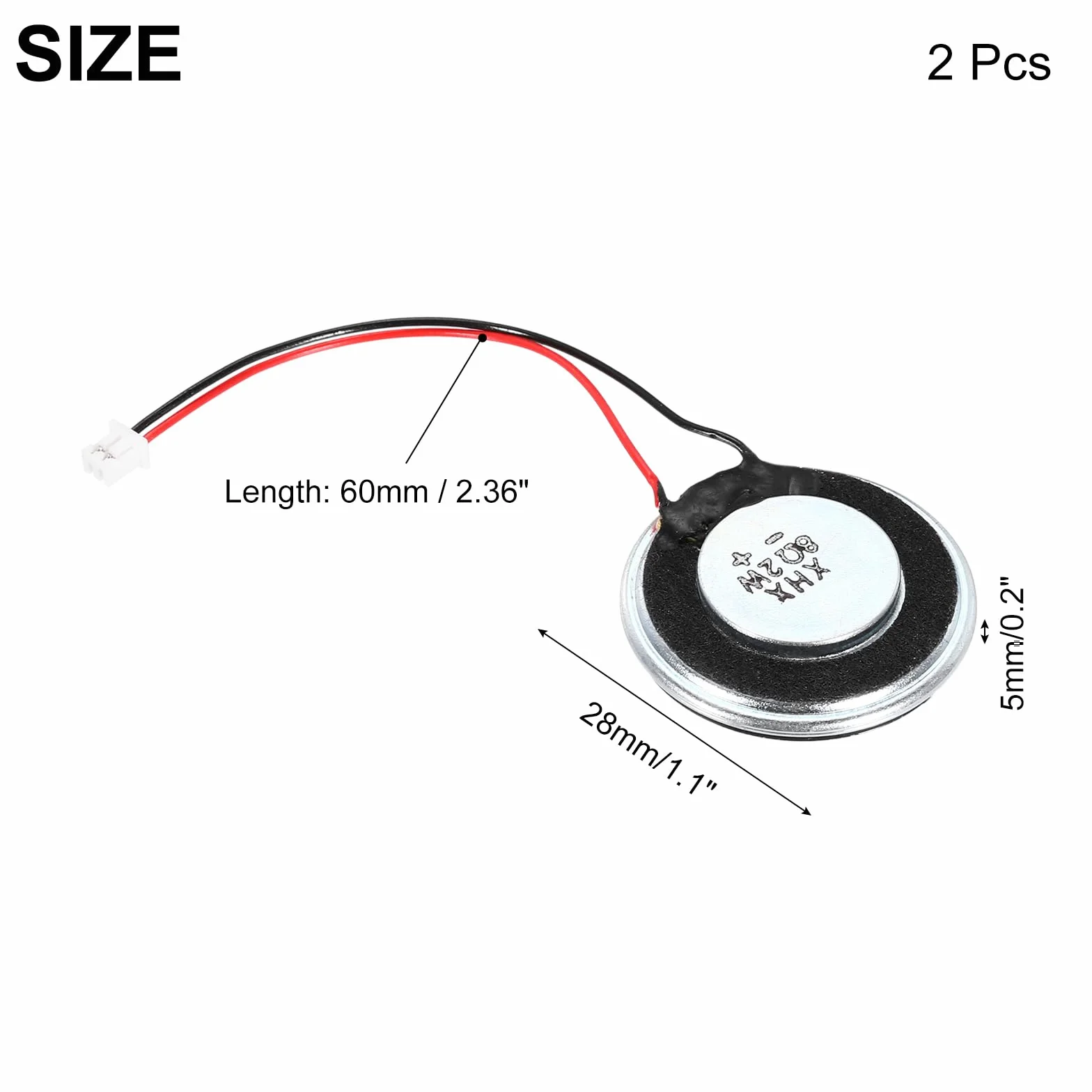 QUARKZMAN Głośniki 60 mm 2 W 8 omów Metalowa obudowa Magnetyczny 2 szt.