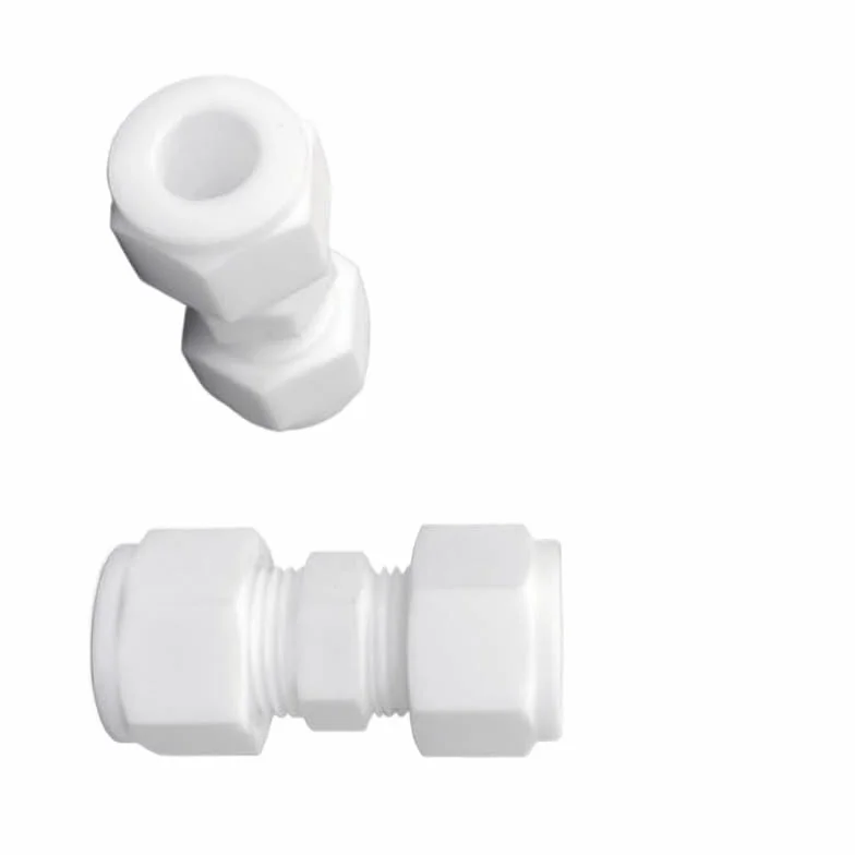 5 szt. Złącze redukcyjne PTFE z tulejką z gwintem zewnętrznym 2 mm pneumatyczne złącze hydrauliczne(D2mm-D10mm)