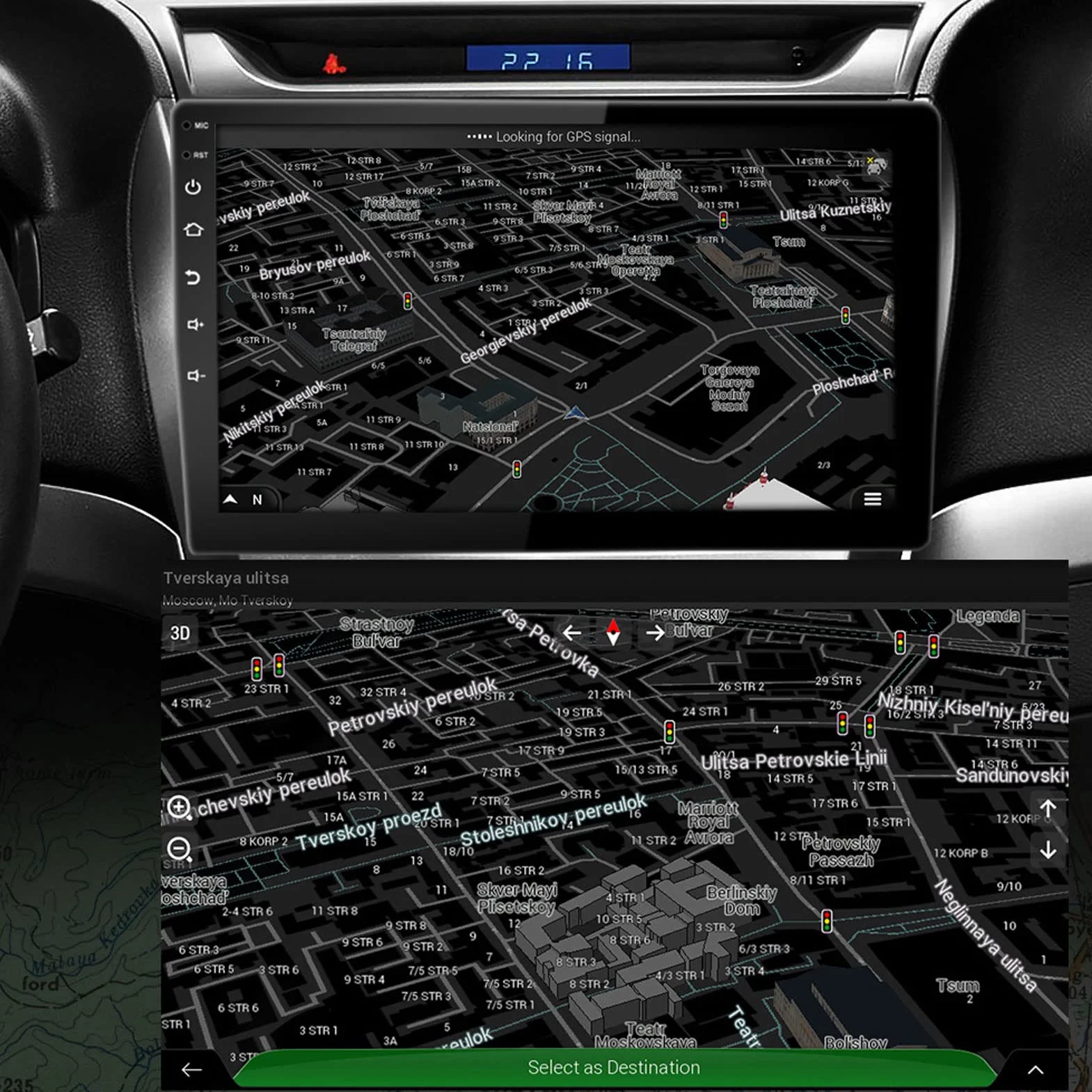 10-calowa Nawigacja Samochodowa Gps dla Wszystkich Samochodów, System Nawigacji GPS dla Androida 10.1, 1G + 16G, BT, Alarm Hamulca, FM, Połączenie z Telefonem Komórkowym, Kamera Cofania