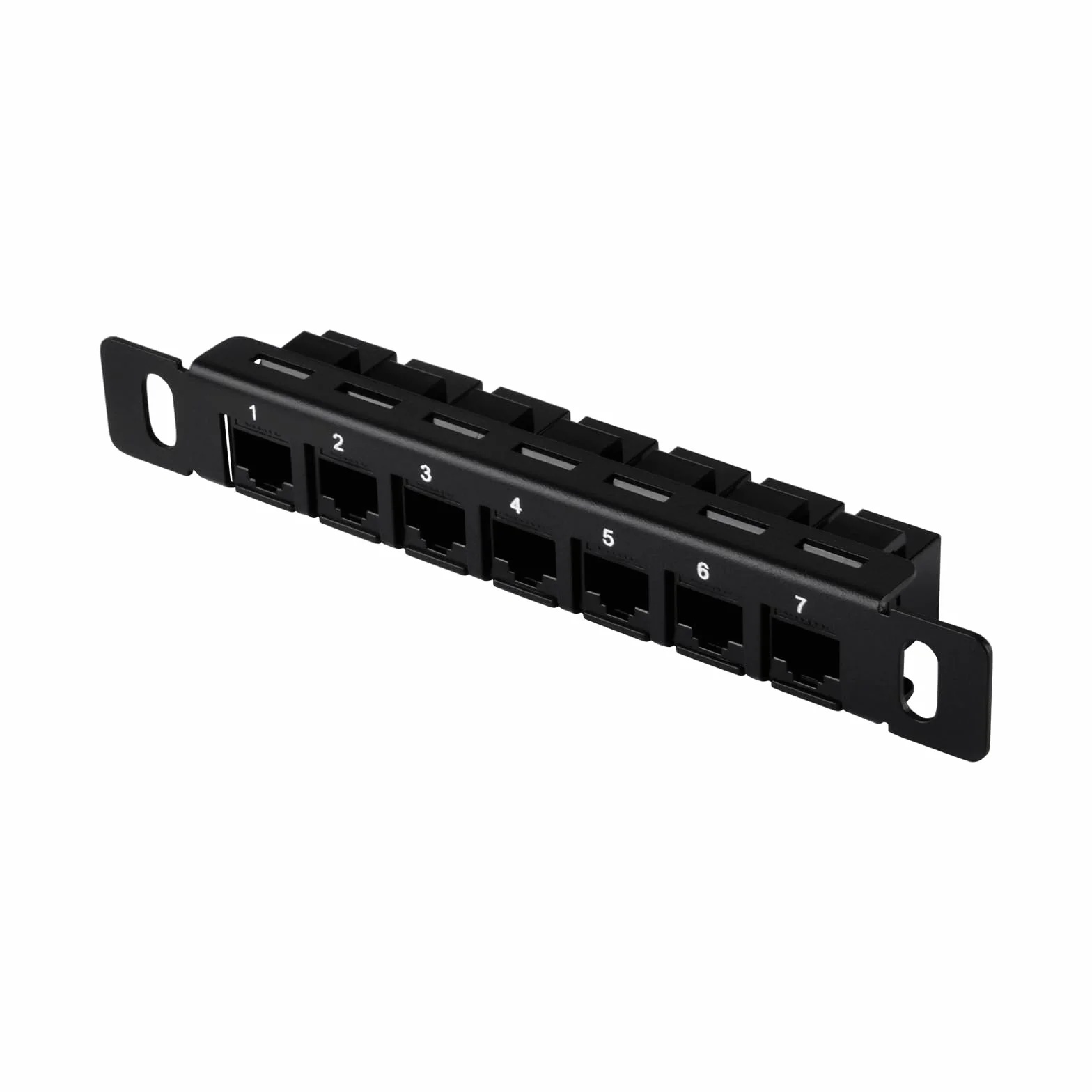 GeeekPi 7-calowy 0,5U 7-portowy panel krosowy CAT6 do szafy serwerowej