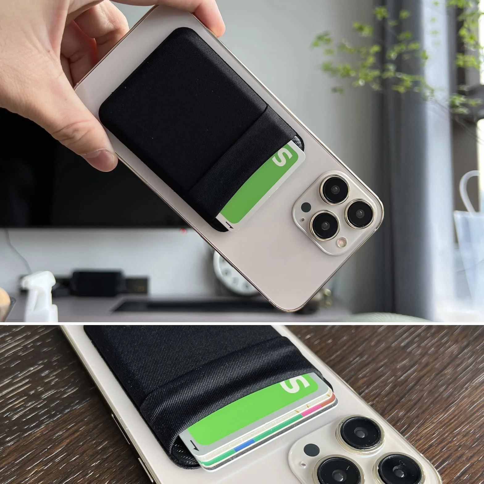 Magnetyczny portfel Mag-Safe do iPhone 14 13 12 Pro Max Plus etui na karty czarny