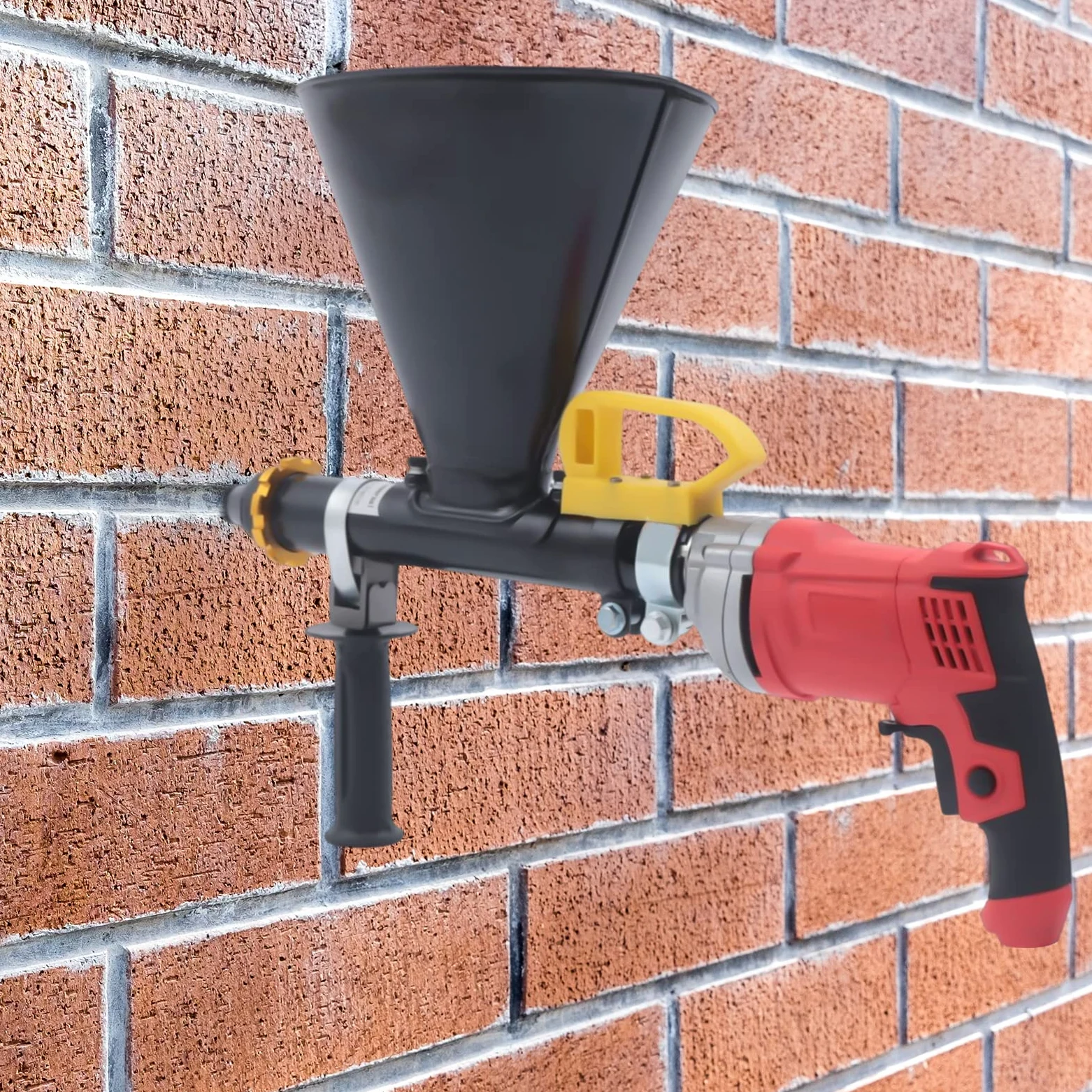 Elektryczny pistolet do zaprawy cementowej 700 W, do fug, ze stali nierdzewnej, z 2 dyszami