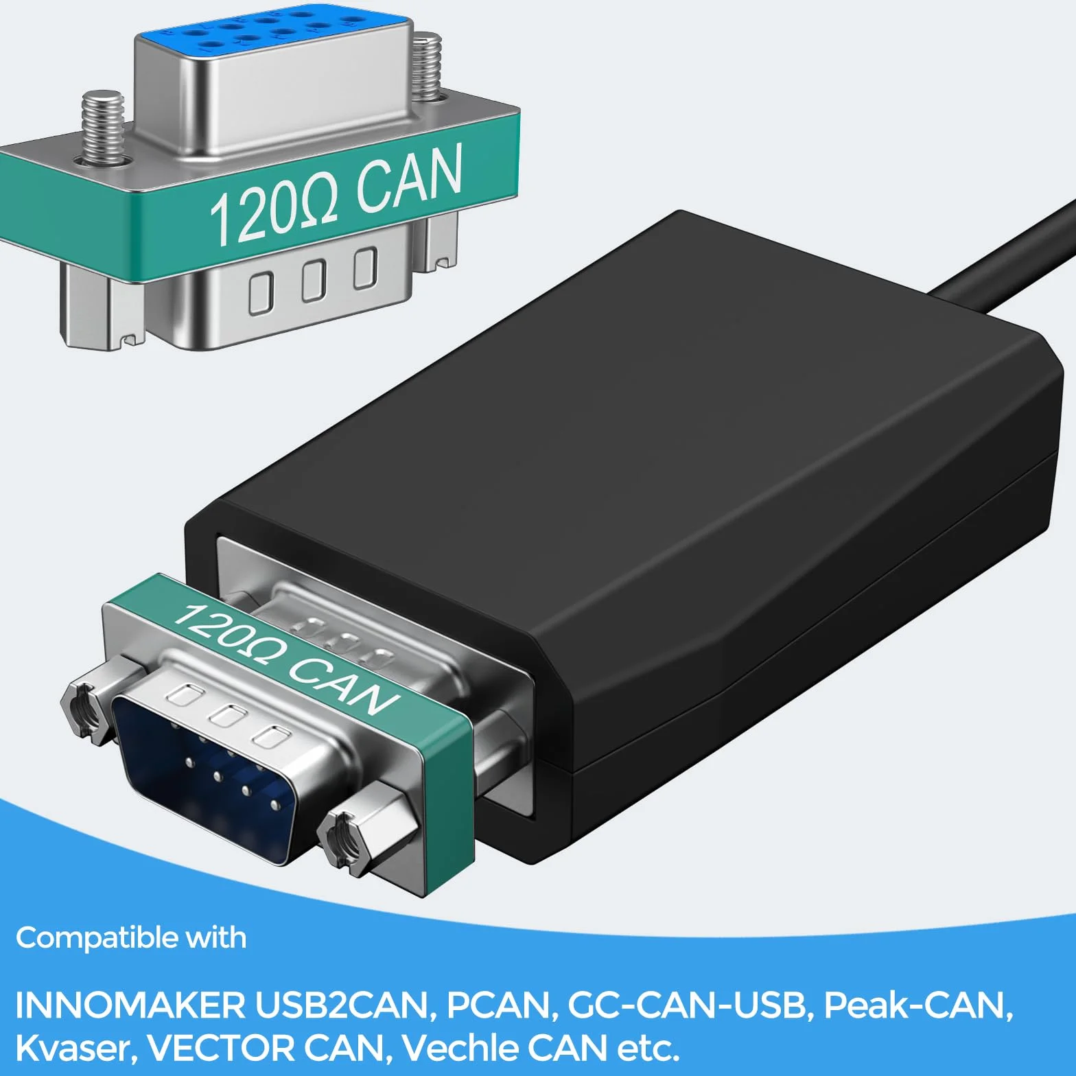InnoMaker Adapter DB9 Terminal męski-żeński do CAN Bus 120 omów