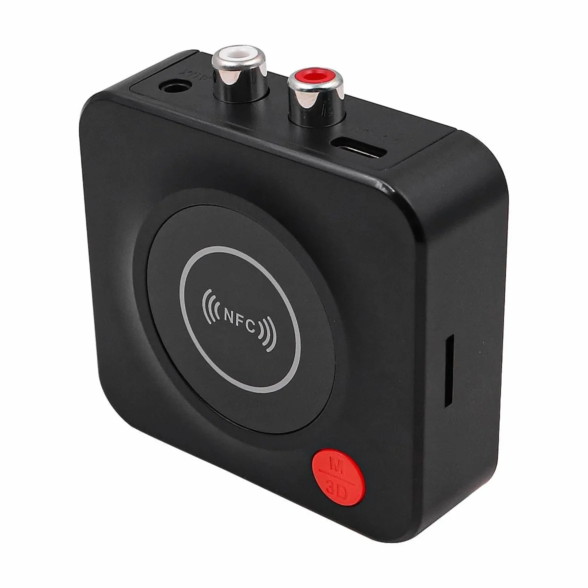 POFET Odbiornik Bluetooth 5.1 z gniazdem kart TF 3,5 mm AUX RCA NFC do domowego strumieniowego przesyłania muzyki stereo