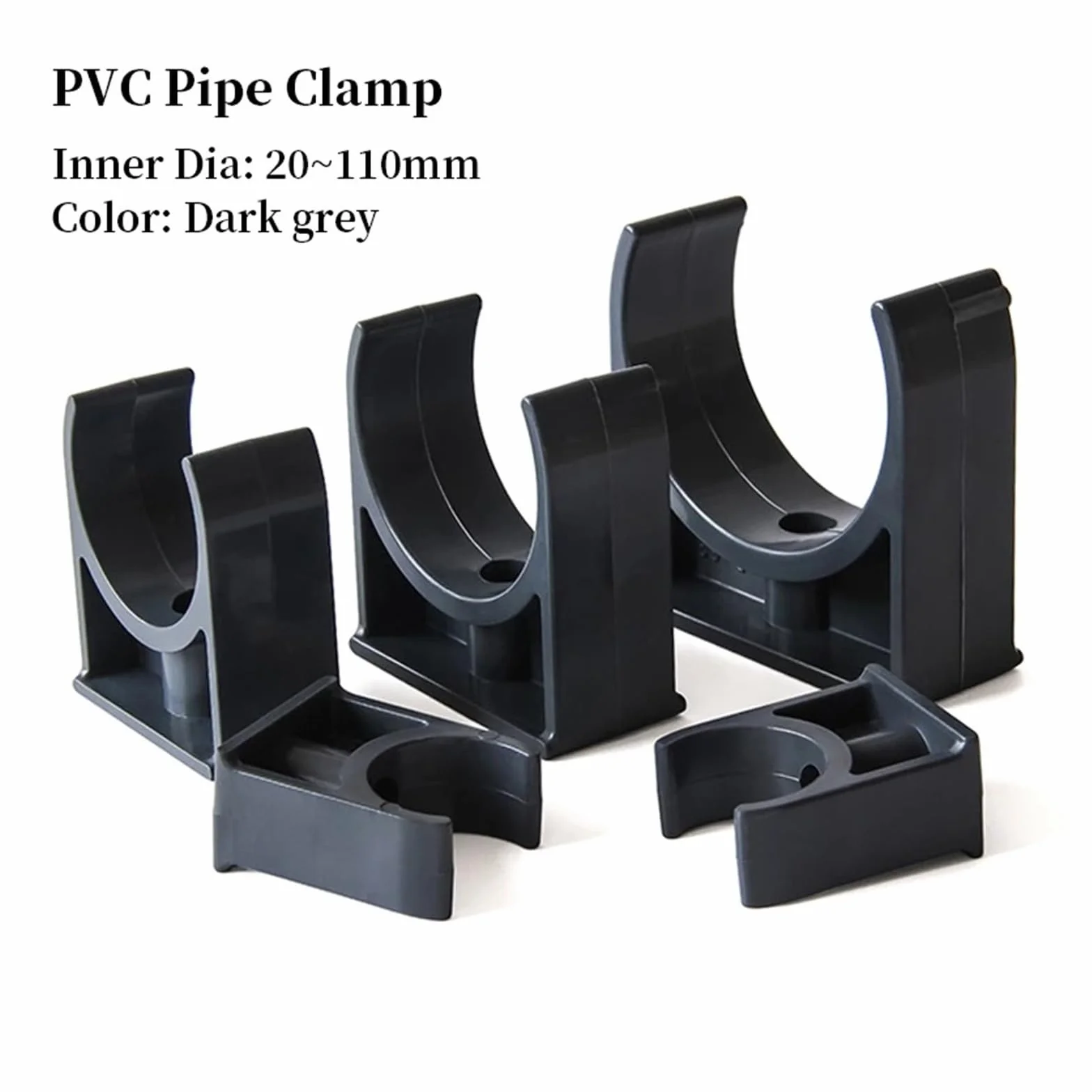 1~5 sztuk obejma rurowa pcv złącza nawadnianie ogrodu akwarium podlewanie Adapter armatura typ U złącze mocujące ID 20~110mm(90mm,5Pcs)