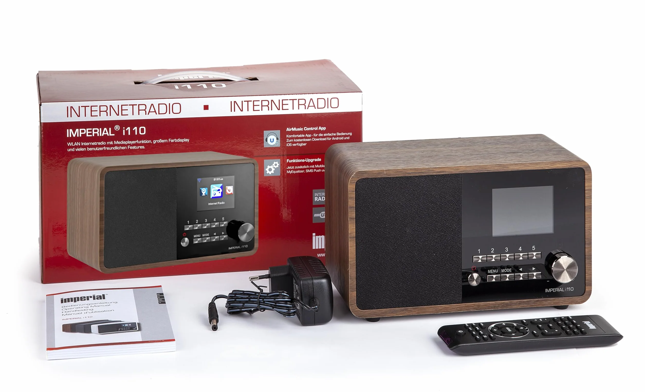 Imperial i110 radio internetowe kolorowy wyświetlacz TFT Wi-Fi brązowe