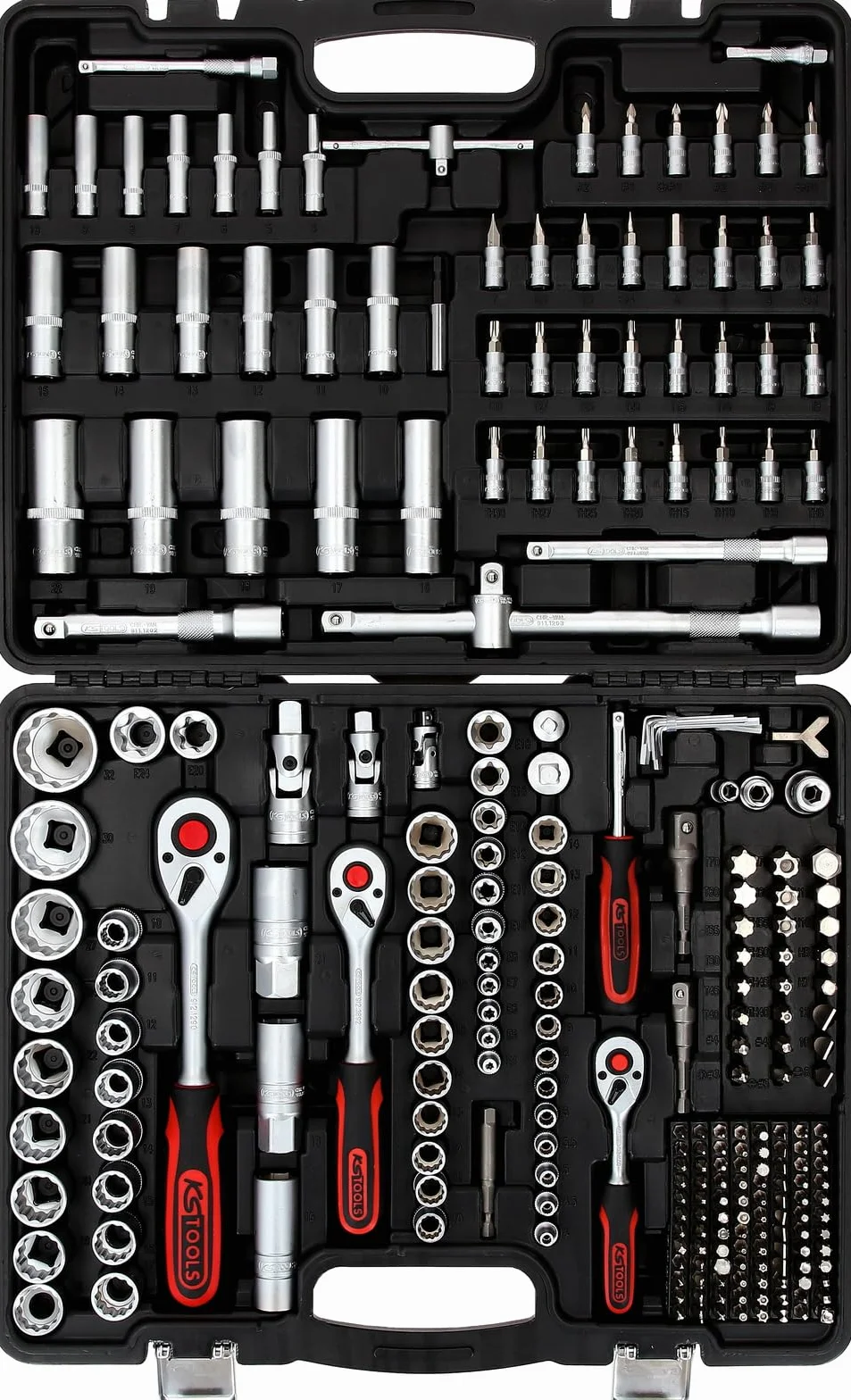 KS Tools 916.0255 1/4"+3/8"+1/2" zestaw kluczy nasadowych 12-kątny, 255-częściowy