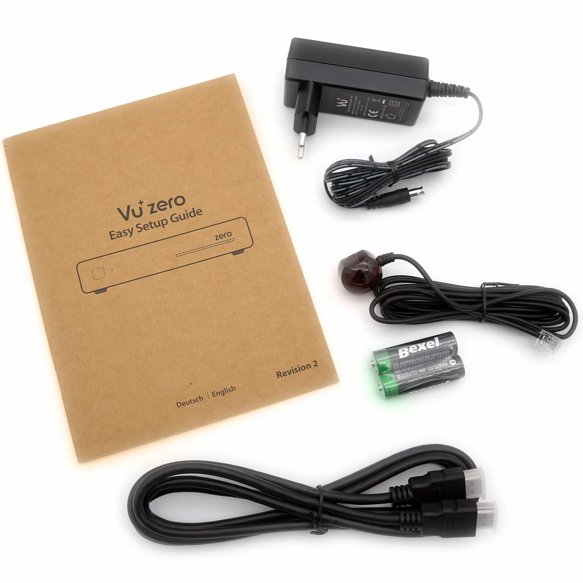 VU+ Zero HW wersja 2-1x DVB-S2 Full-HD Sat Tuner E2 Linux Receiver, YouTube, odbiornik satelitarny z funkcją nagrywania, czytnik kart, odtwarzacz multimedialny, USB, + kabel EasyMouse HDMI, czarny