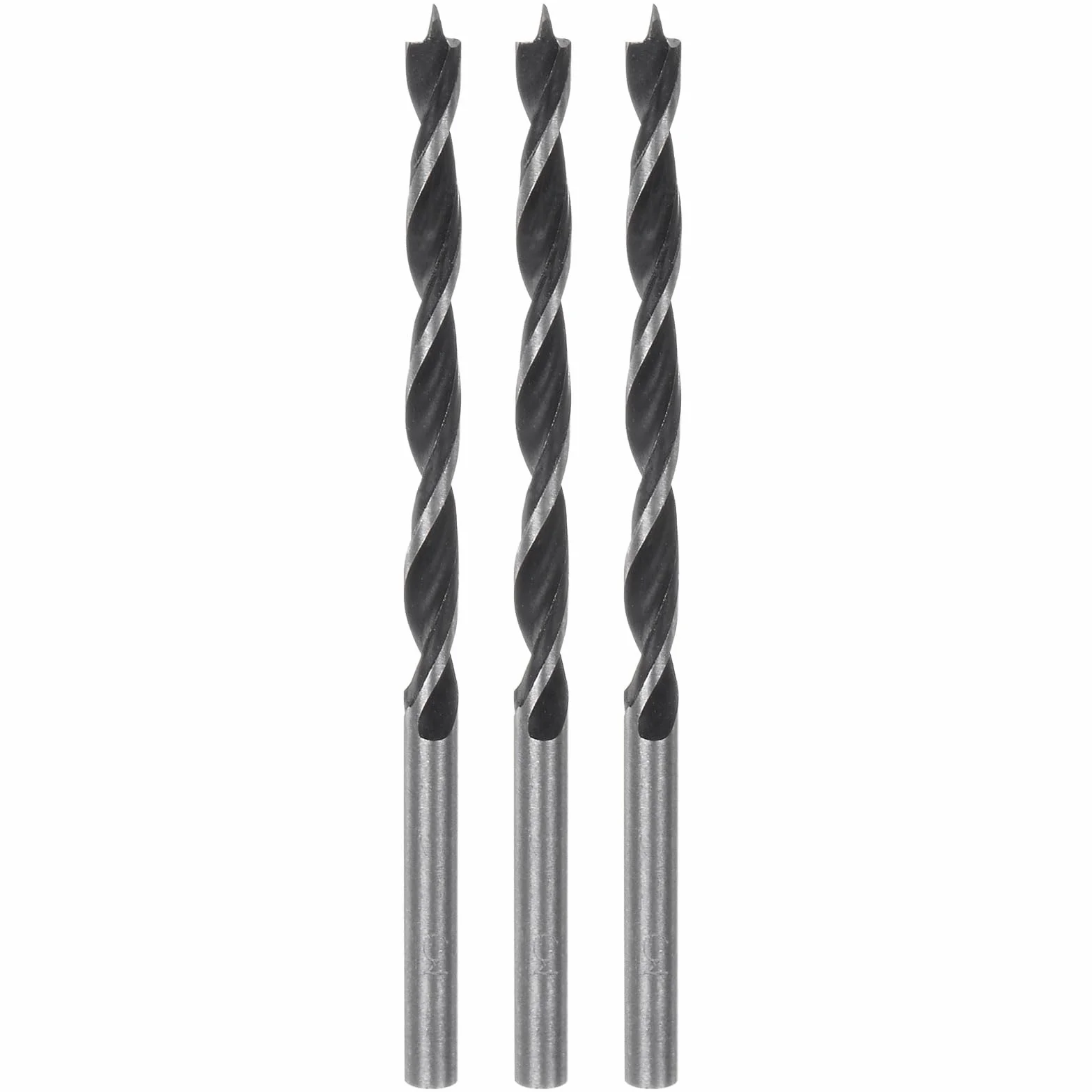 QUARKZMAN 3 sztuki wierteł Brad Point 3,5 mm (9/32") średnica prostego okrągłego trzonka wiertło metryczne Brad Point 45 mm (1,77") wiertło spiralne do stolarzy, tworzywa sztucznego, gumy