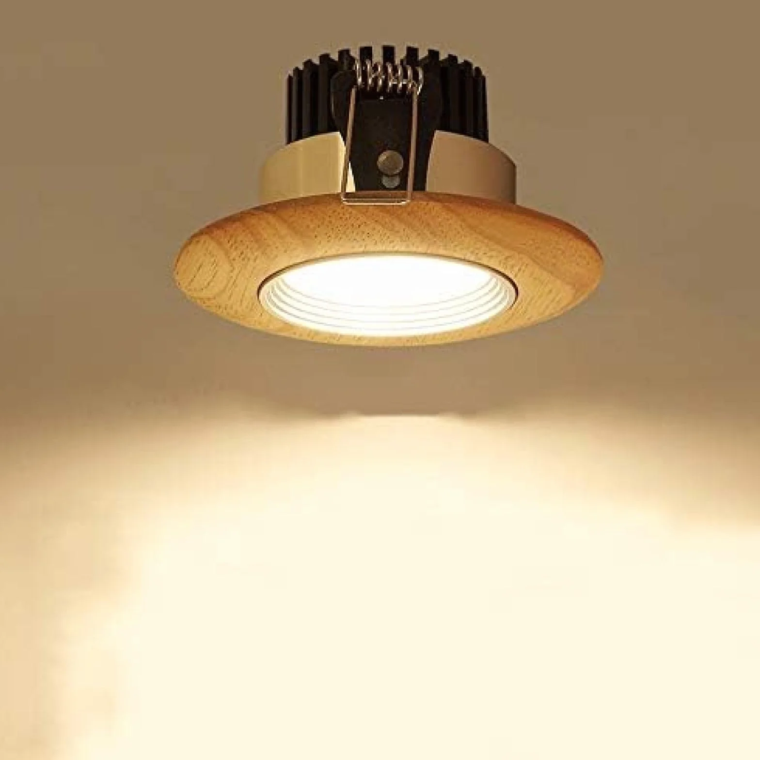 Oprawy sufitowe LED z litego drewna 7W do wbudowania Kreatywne oprawy sufitowe Okrągłe/Anyż gwiaździsty Ultra jasne oświetlenie panelowe Oświetlenie wewnętrzne Dekoracyjne reflektory wejści