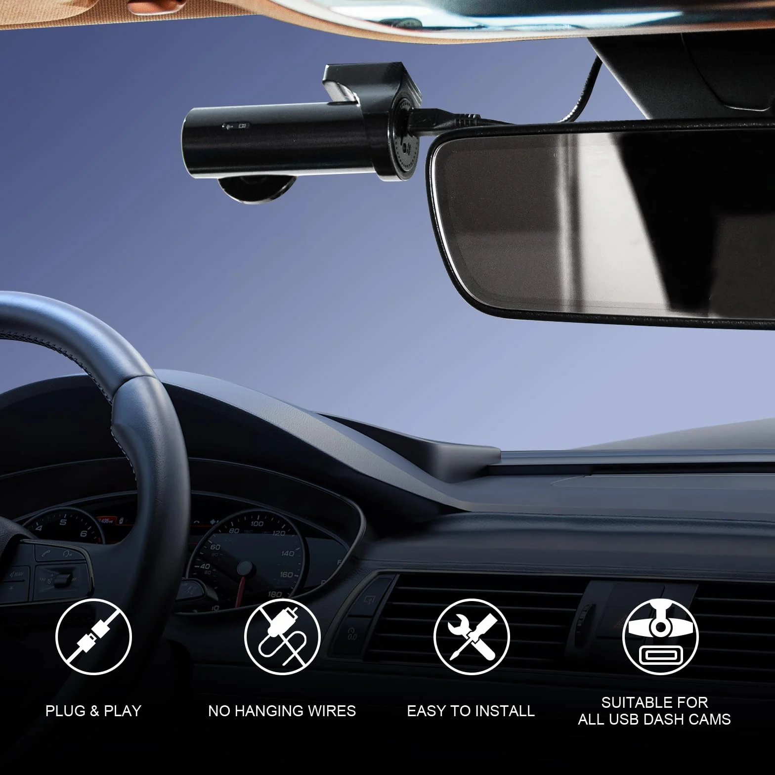 Mazda Dashcam Power Adapter 10 Pin Model A for CX3 CX5 CX9 CX30 CX50 MX30 Auto-Dimming Rearview Mirror