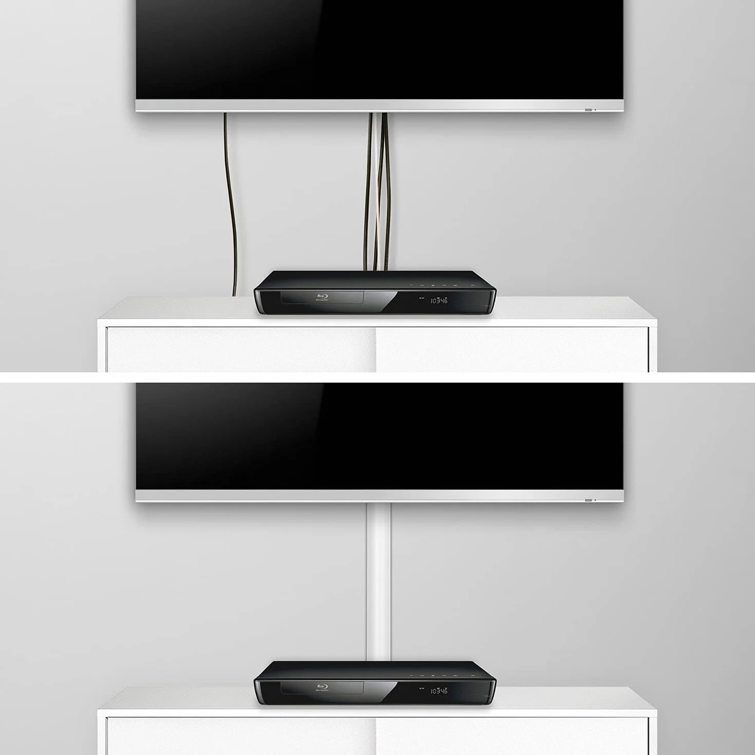 D-Line Maxi kanały kablowe, montowane na ścianie, do telewizora, do malowania, półokrągłe, samoprzylepne osłony kabli, zarządzanie kablami na biurko, 2 x 50 mm (szer.) x 25 mm (wys.) x długość 1 m -