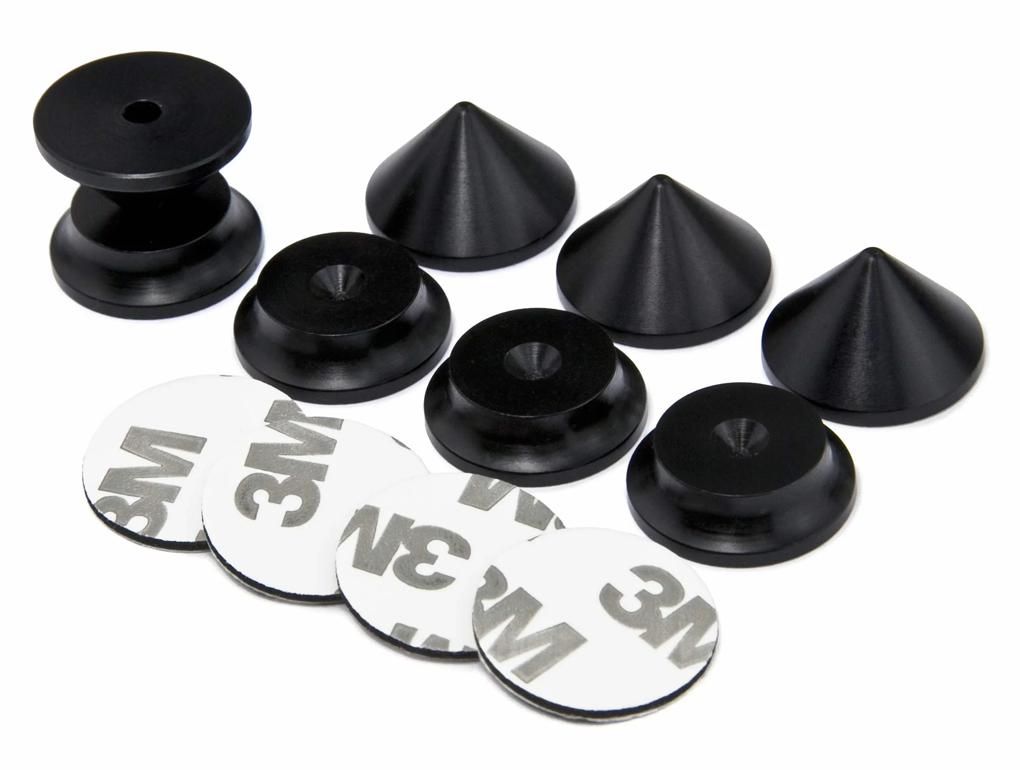 Kolce Głośnikowe Aluminium Czarne 20mm 10mm 4 sztuki