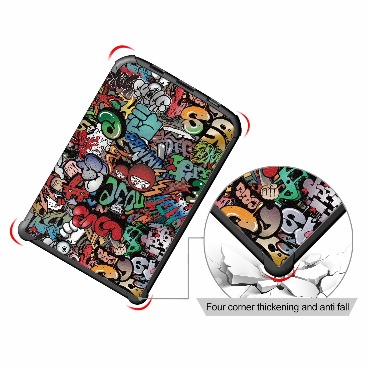 Etui z klapką ze skóry PU do Pocketbook Touch Lux 5/Touch Lux 4/Touch HD 3/Basic 4/Basic lux 3/Basic Lux 2/Colour z funkcją automatycznego wygaszenia/budzenia