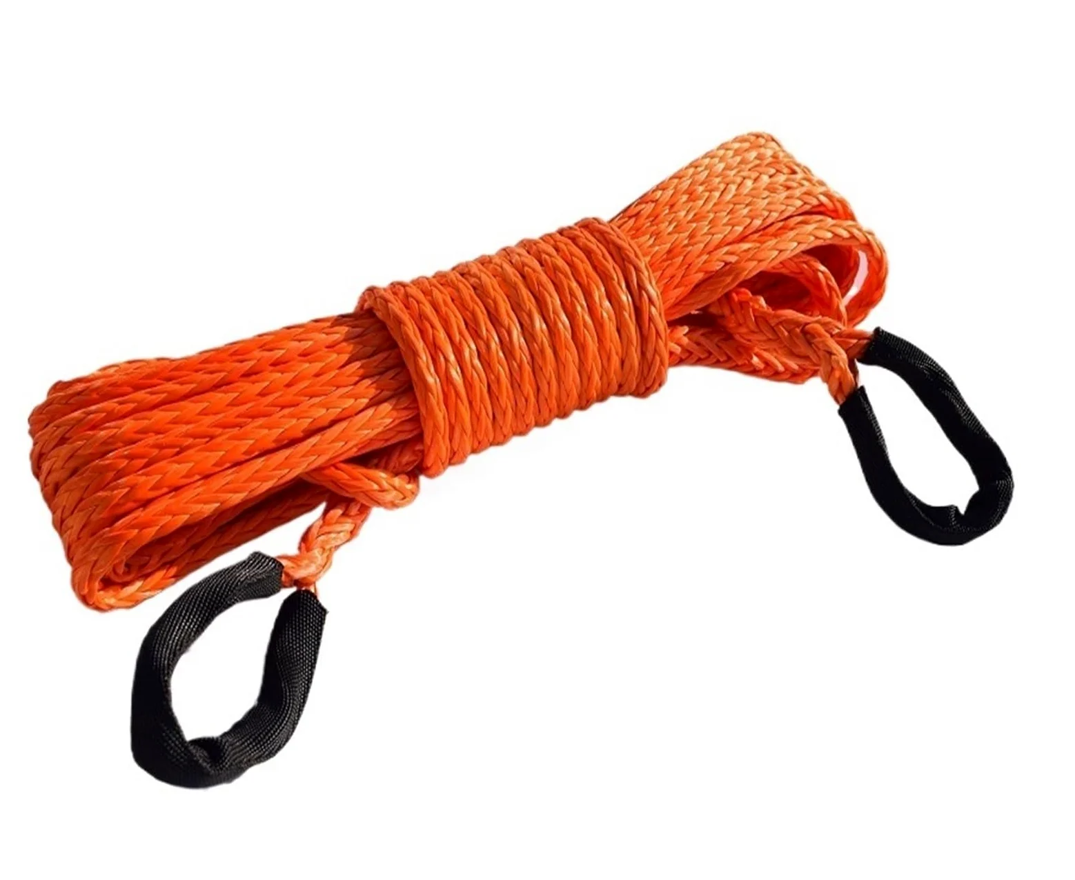 1 szt. 3/8" * 50ft syntetyczna lina przedłużająca wyciągarkę 10mm syntetyczna lina holownicza do pojazdów terenowych(Orange)