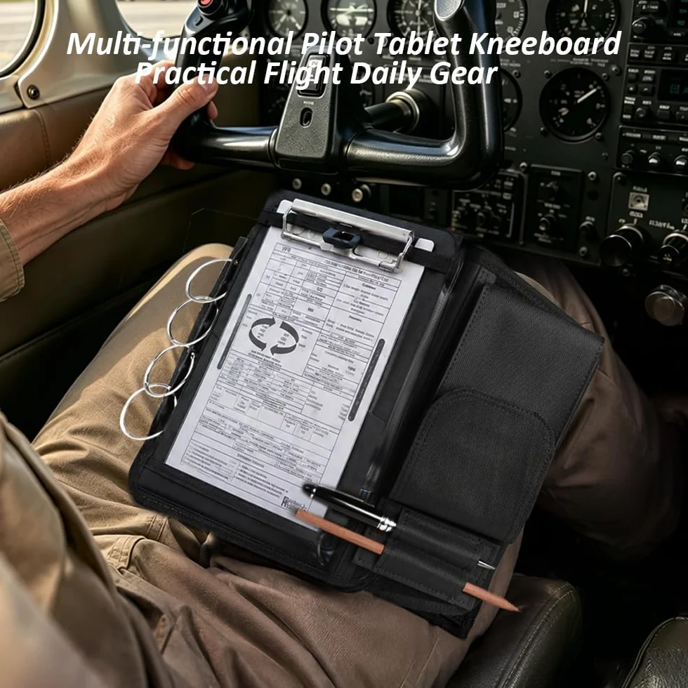 Nakolannik pilota, zawiera aluminiową podkładkę. Pasuje do iPada Pro 9,7", 10,5", 11", iPad i iPad Air 1/2/3/4/5/6 i wszelkich innych tabletów 9"-11"