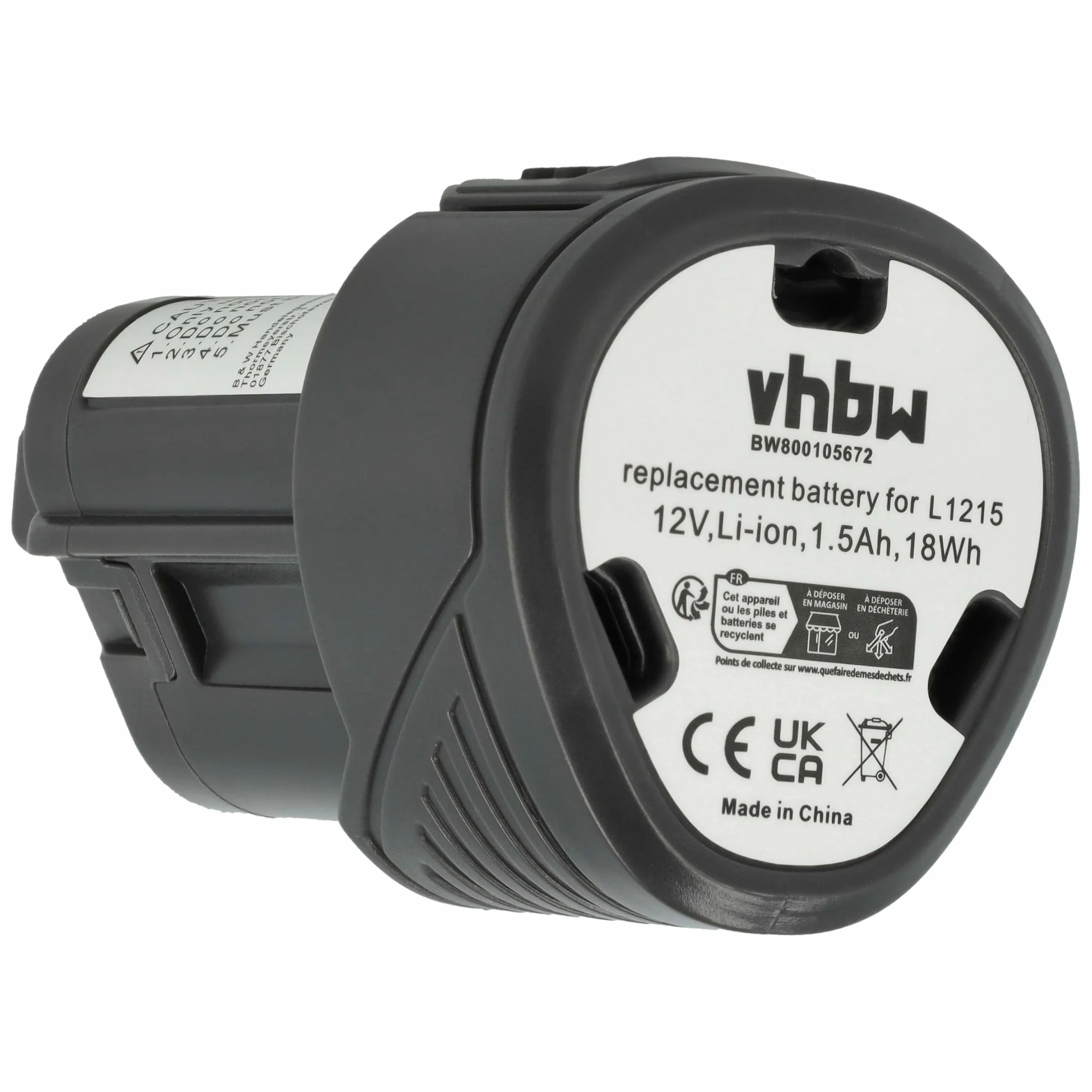 vhbw 1 x Bateria zamienna do AEG L1215 | L1215P, L1215R, L1220, L1230 do elektronarzędzi (1500 mAh, Li-ion, 12 V)