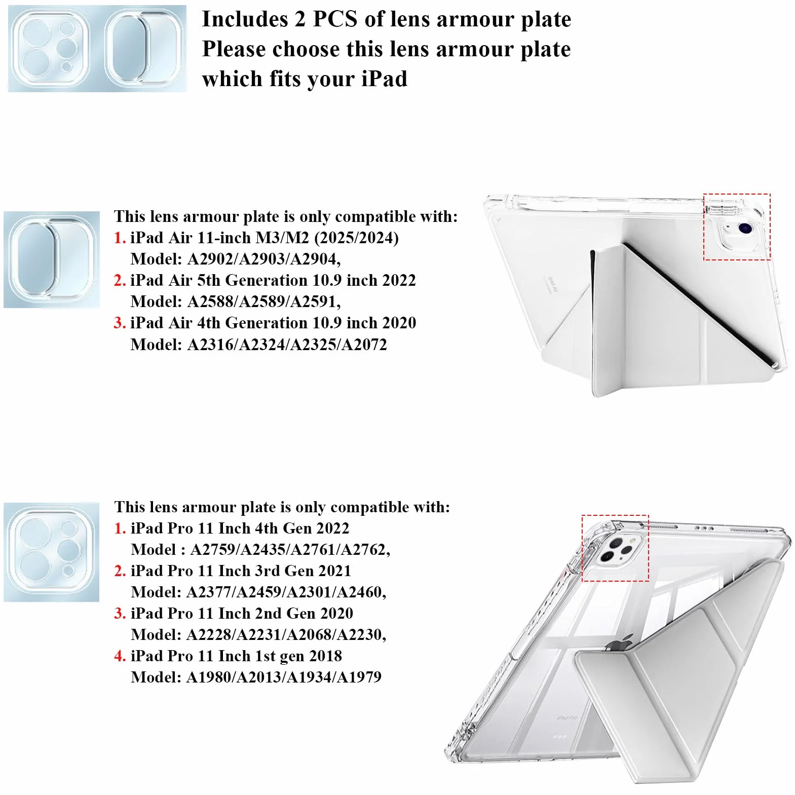 Etui Kompatybilne z iPad Air 11 Cala M4/M3/M2 2026/2025/2024, iPad Air 5/4 10,9 Cala, iPad Pro 11" 2018-2022, Automatyczne Budzenie/Snu, Liliowy Fiolet