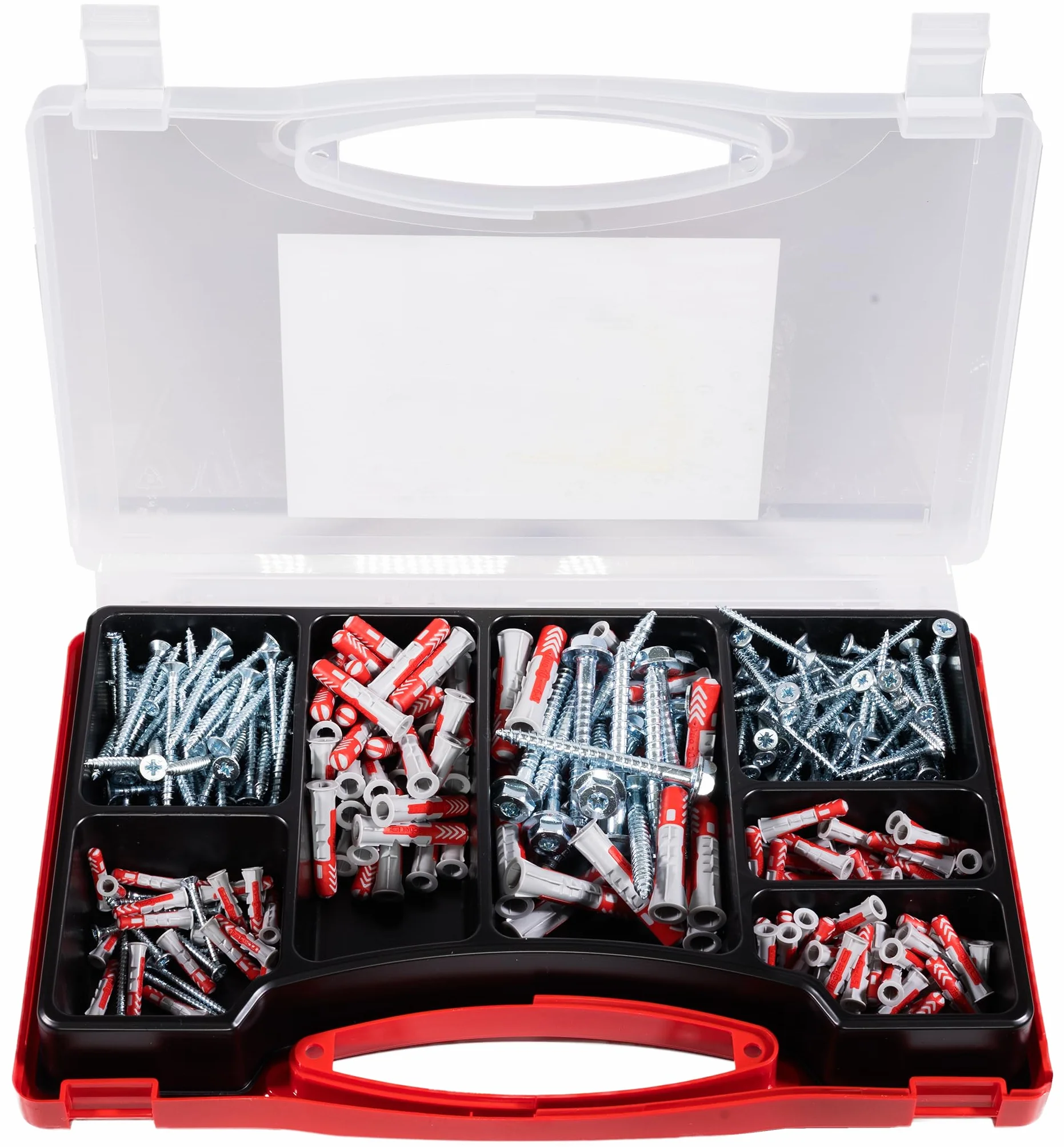 fischer Meister-Box XL 210-częściowy zestaw kołków i śrub, średnica 5-10 mm, dla majsterkowiczów i profesjonalistów, uniwersalne zastosowanie do nieznanych podłoży w pomieszczeniach