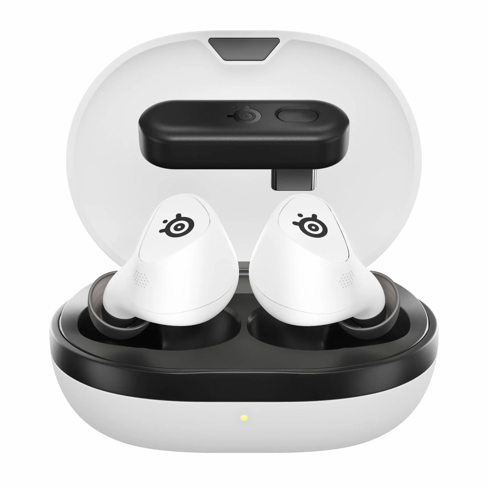 SteelSeries Arctis GameBuds Bezprzewodowe Słuchawki Douszne do Gier PS5 PC Switch, 2,4 GHz+BT 5.3, ANC, 40 godz. Bateria, Ładowanie Bezprzewodowe