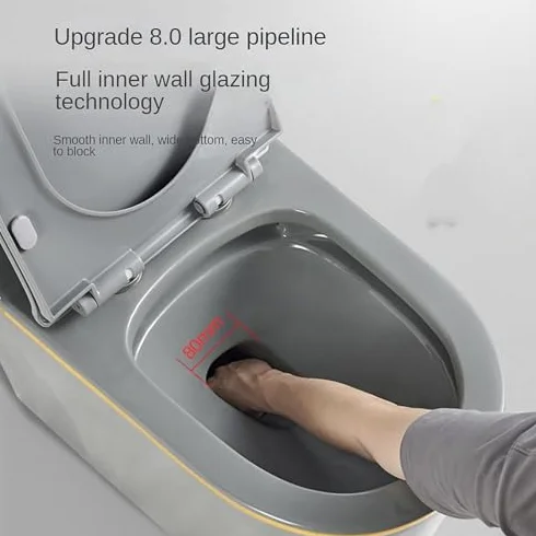 Inteligentna ceramiczna toaleta bidetowa, super toaleta bidetowa z podwójnym spłukiwaniem, nowoczesna jednoczęściowa toaleta o standardowej wysokości siedziska,C-680x360x830mm