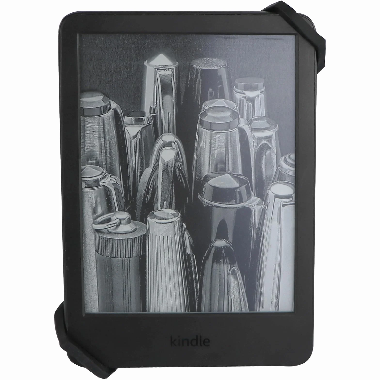 Antypoślizgowy silikonowy pasek na nadgarstek uniwersalny uchwyt na palec do 6" / 6,8" / 7" Kindle Readers / Kobo / Sony eBook (czarny)