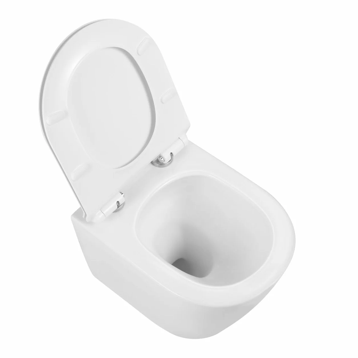 Imprese ELANTA TWIST – Miska WC wisząca Rimless Tornado z deską wolnoopadającą Slim, ceramika sanitarna 48,5 × 36 cm