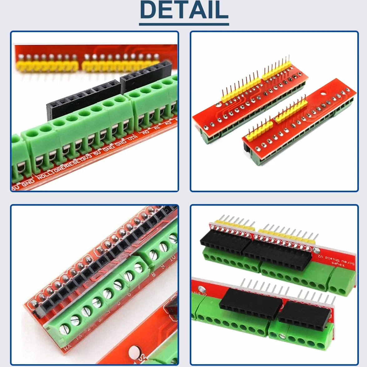 Screw Shield V2 karta rozszerzeń, stabilna płyta PCB, stabilna (podwójne wsparcie), kompatybilna z Arduino R3 Top (2 sztuki)