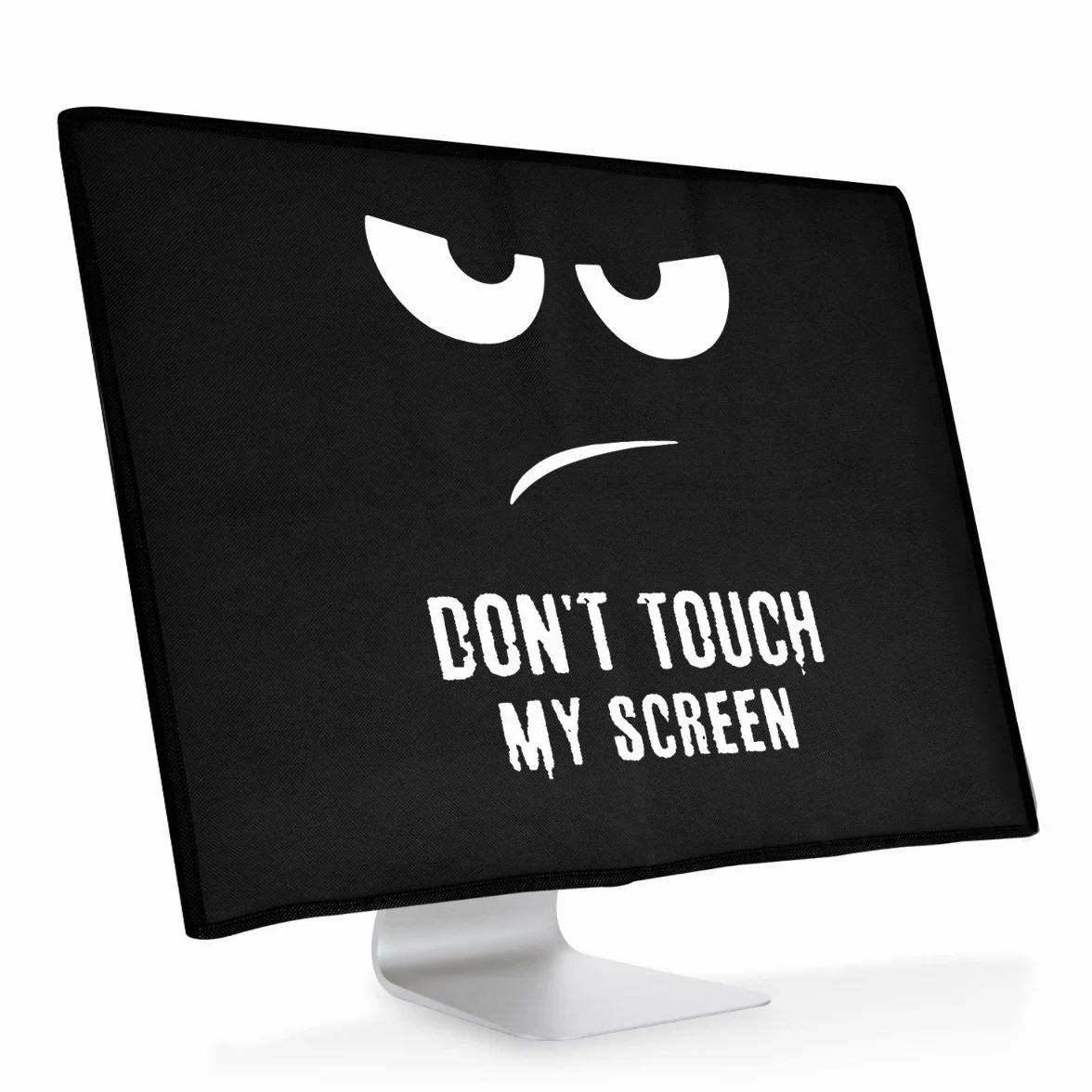 kwmobile Pokrowiec na monitor 68.6-71.1 cm biały/czarny
