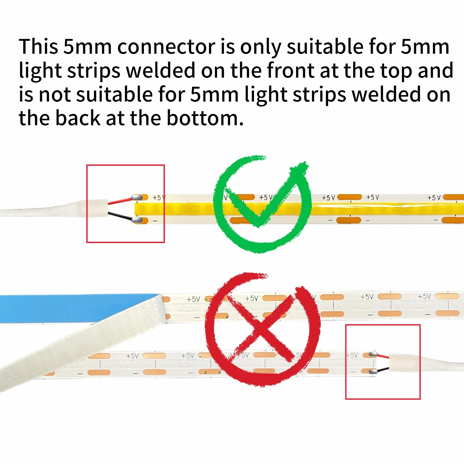 5mm 2Pin 10Packs Przezroczyste bezlutowe L-Shape COB LED Strip Connectors, 90 ° prostokątne połączenia narożne do 5V 12V 24V jednokolorowe światła LED Strip, bezproblemowe połączenie