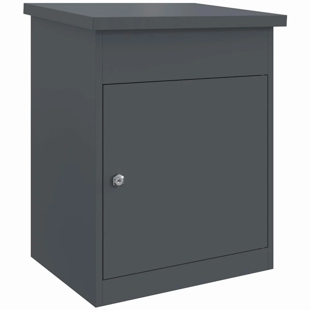 vidaXL Skrzynka na przesyłki Z blokadą Antracyt 47,5 x 38 x 59 cm Stal