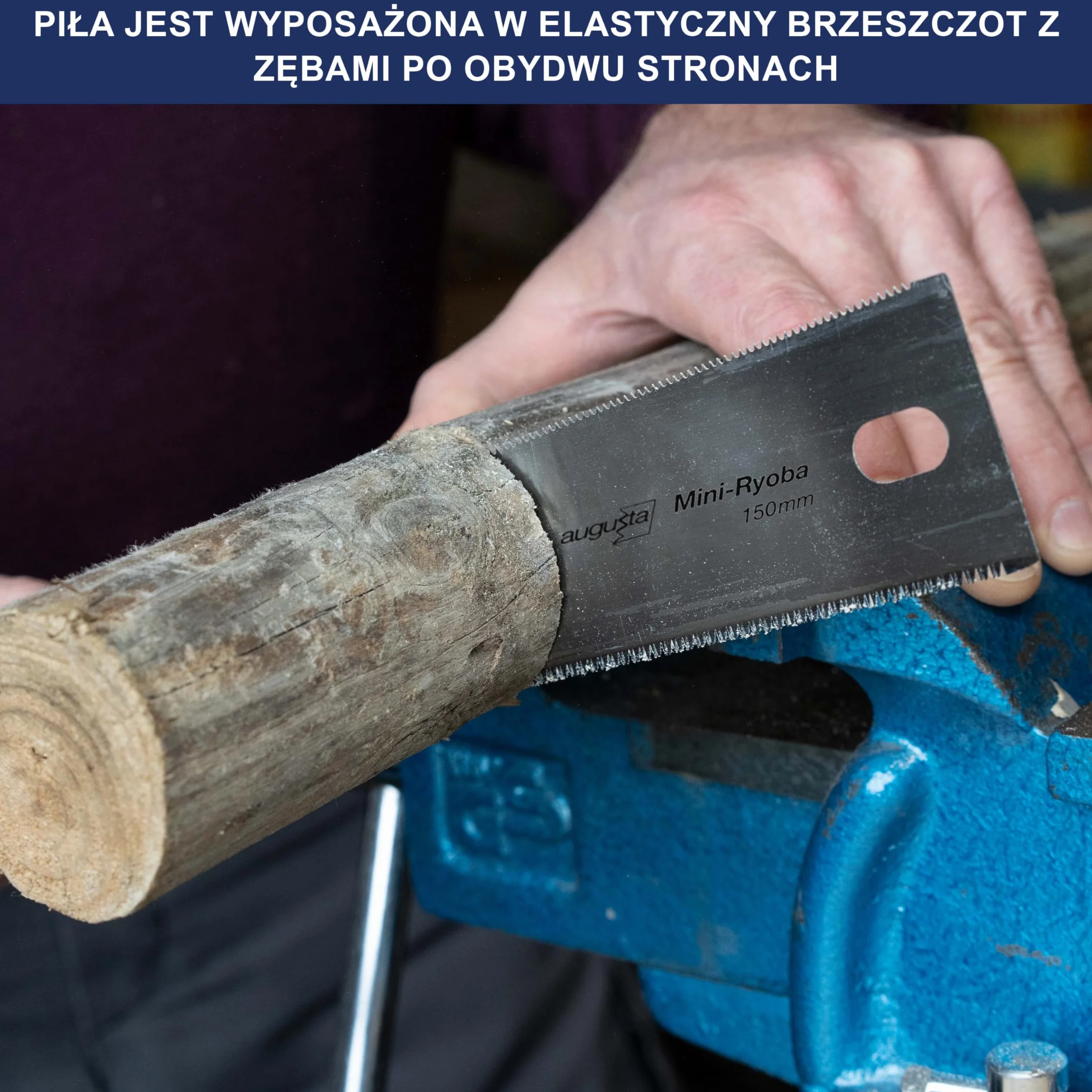 Augusta-Heckenrose Japońska piła Ryoba - tradycyjna piła z ergonomicznym 2-komponentowym uchwytem z tworzywa sztucznego - trójstronny szlif diamentowy