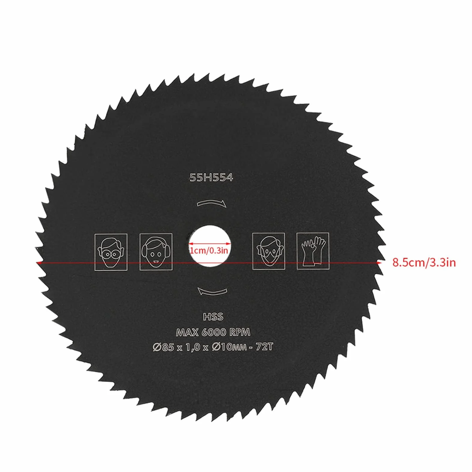 2 sztuki 85 mm x 10 mm 72T tarcza do piły tarczowej, bardzo ostra tarcza do cięcia cementu, rur PCW, drewna, tworzywa sztucznego, aluminium, szybkie, gładkie cięcie