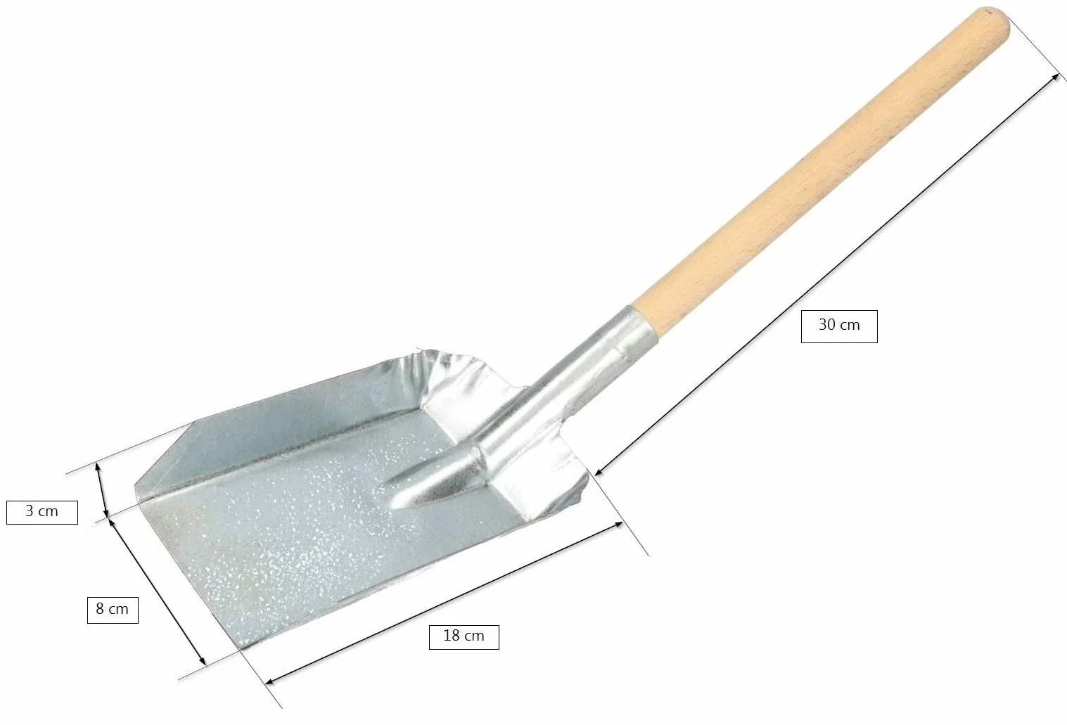 KOTARBAU Łopata do węgla, 480 x 110 mm, ocynkowana, do kominka, do kominka, do popiołu, do pieca, do pieca, do karmy, ocynkowana,