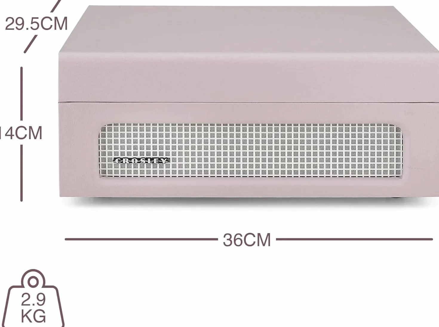 Crosley Voyager gramofon z Bluetooth i AUX 3-biegowy odtwarzacz winylowy 7" 10" 12" przenośny ametyst