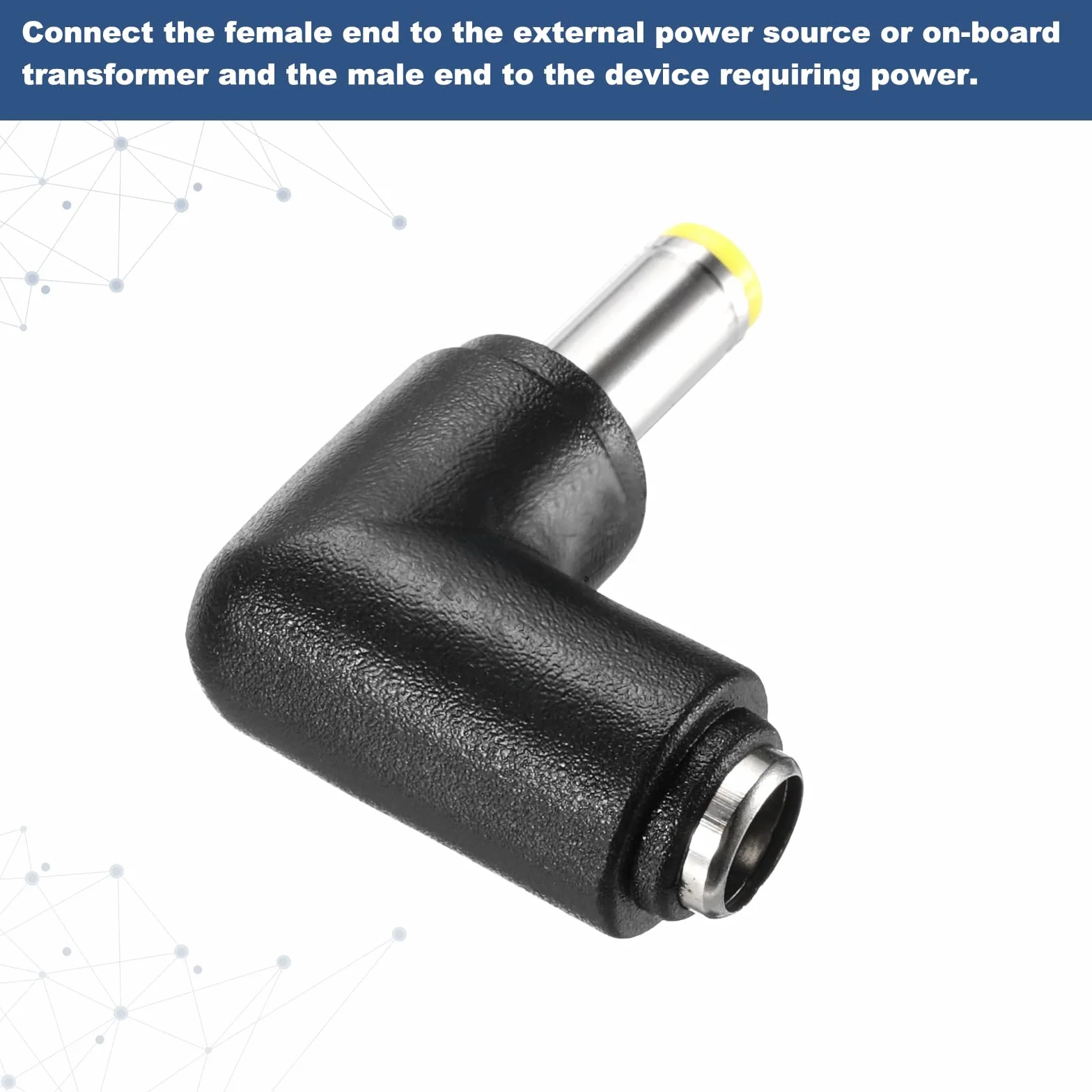 QUARKZMAN 3 sztuki adapter sieciowy DC, wtyczka kątowa 90 stopni, gniazdo 5,5 mm x 2,1 mm, gniazdo 5,5 mm x 2,5 mm, wtyczka do źródeł zasilania, taśmy LED, kabla kamery