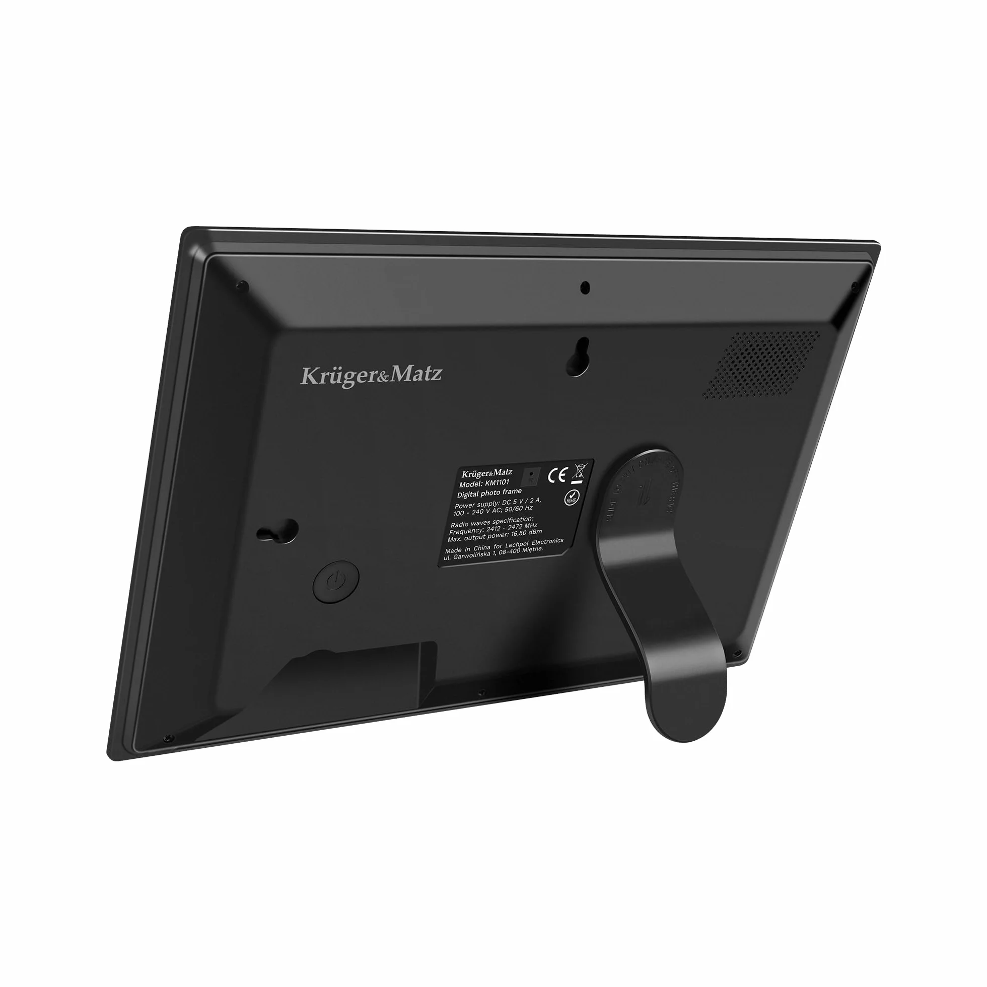 Krüger&Matz Cyfrowa Ramka na Zdjęcia FRAMEO 1280 x 800 px 10,1" Wi-Fi MicroSD Odtwarzanie Klipów Wideo Timer Pogoda Lustrzana Ramka KM1101