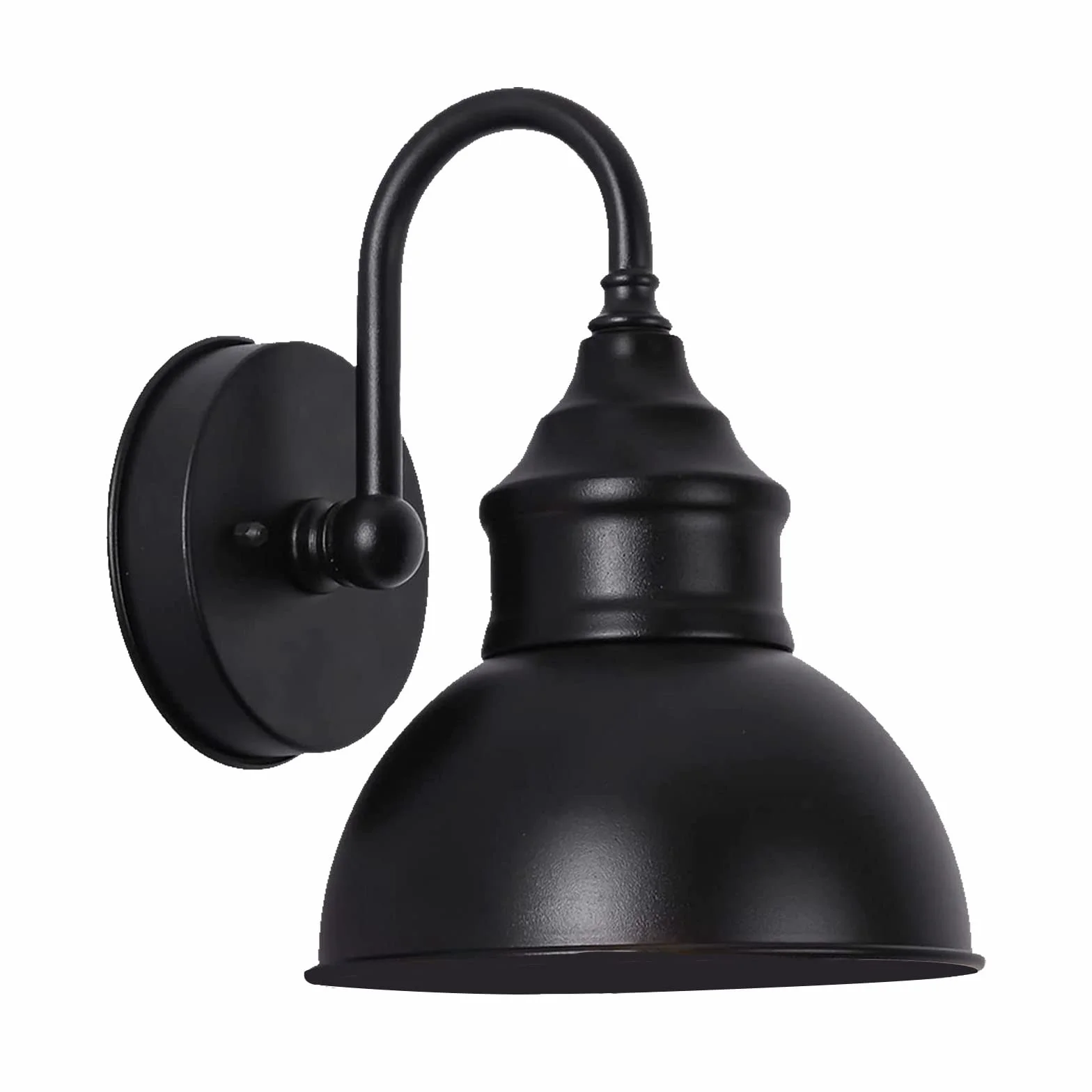 Zewnętrzna Lampa ścienna, Czarna Lampy Zewnetrzne, Metalu Kinkiety w Stylu Retro/Vintage/industrialny, 1 x gniazdo E27, bez żarówki