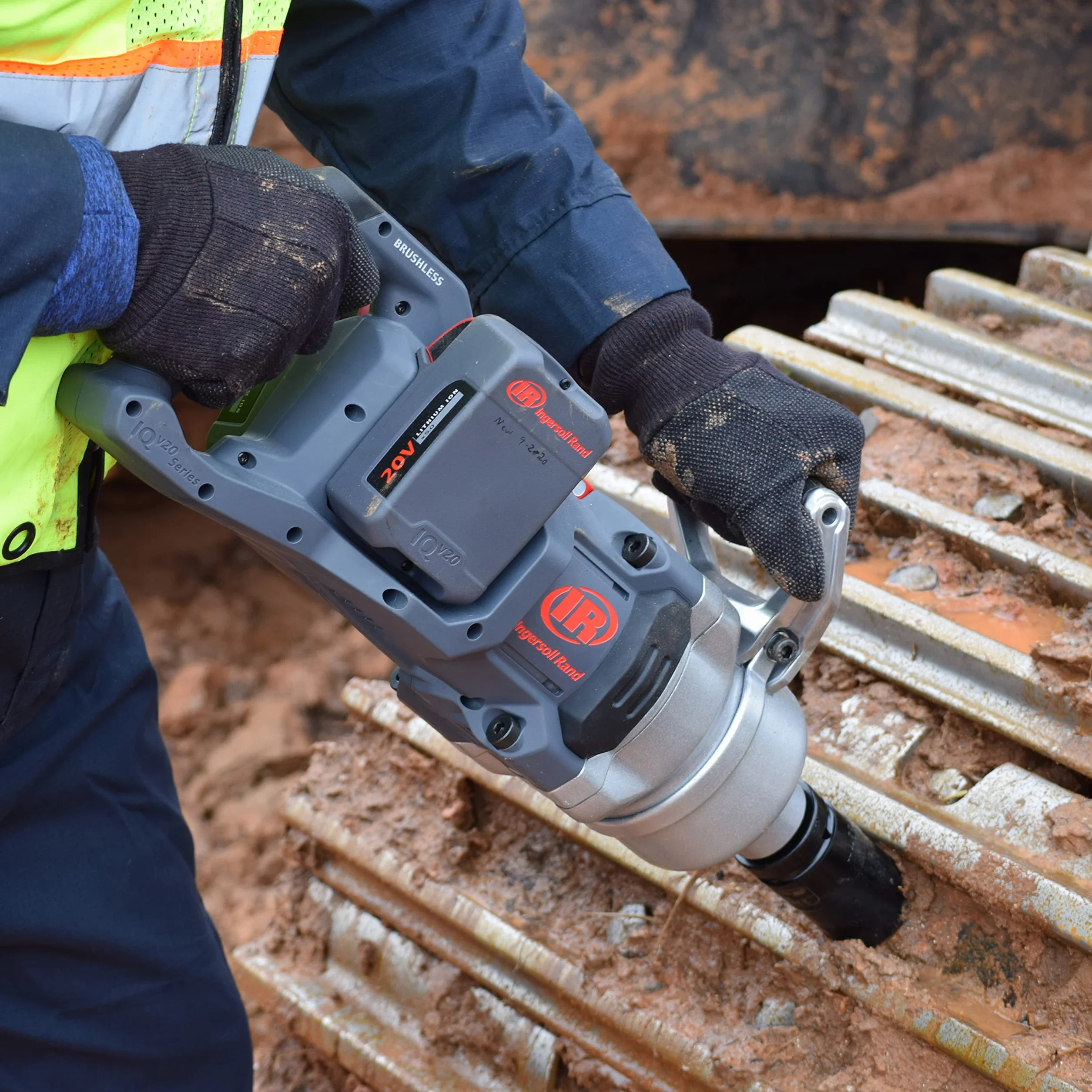 Ingersoll Rand Klucz udarowy W9491-K2E-EU, 1" 20 V, wkrętarka udarowa z krótkim kowadełkiem, akumulatorowy klucz udarowy, zestaw kluczy (2 akumulatory Li-Ion 5,0 Ah) i podwójna ładowarka