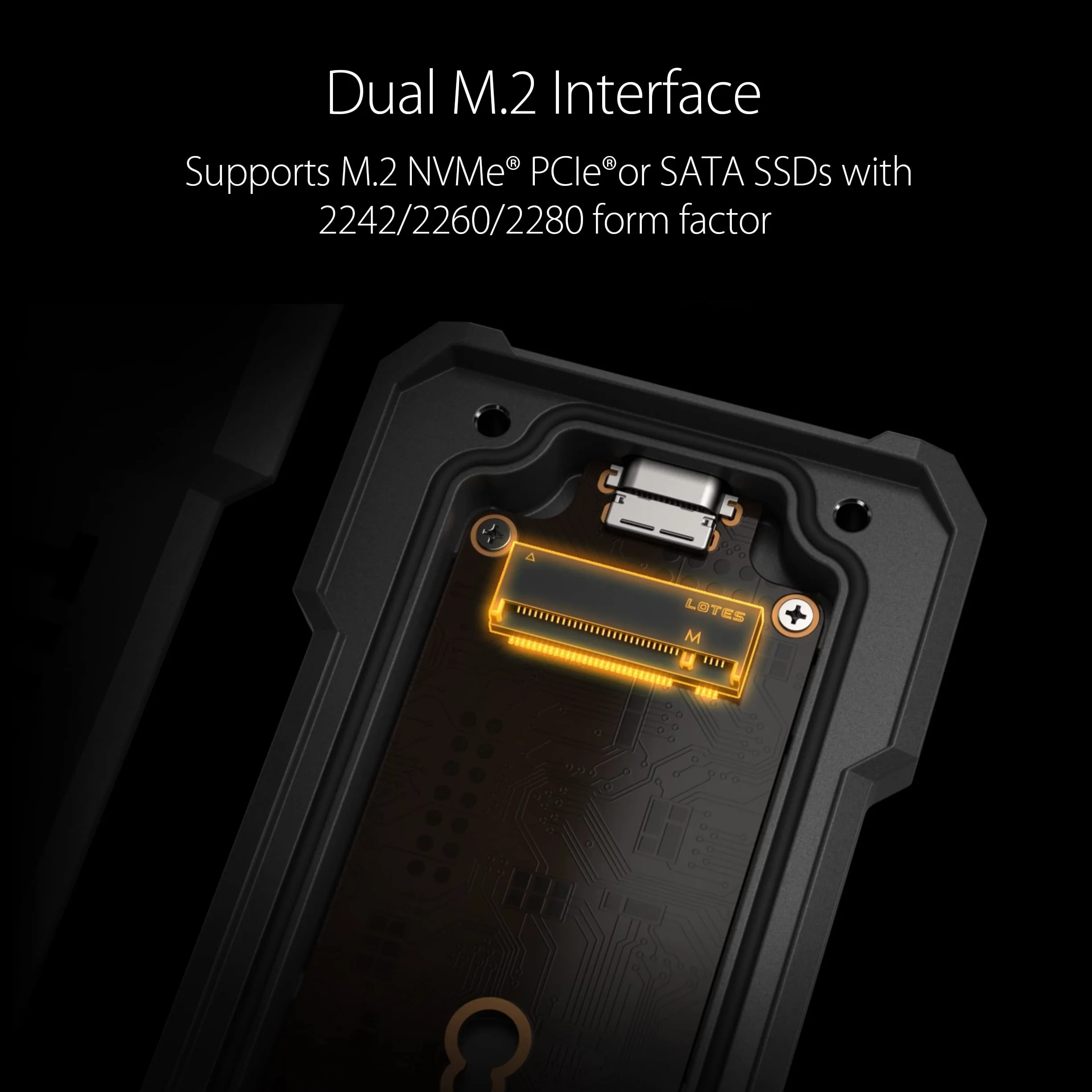 ASUS TUF Gaming A1 obudowa SSD USB-C 3.2 Gen 2x2 M.2 NVMe PCIe SATA MIL-STD-810H wodoodporna