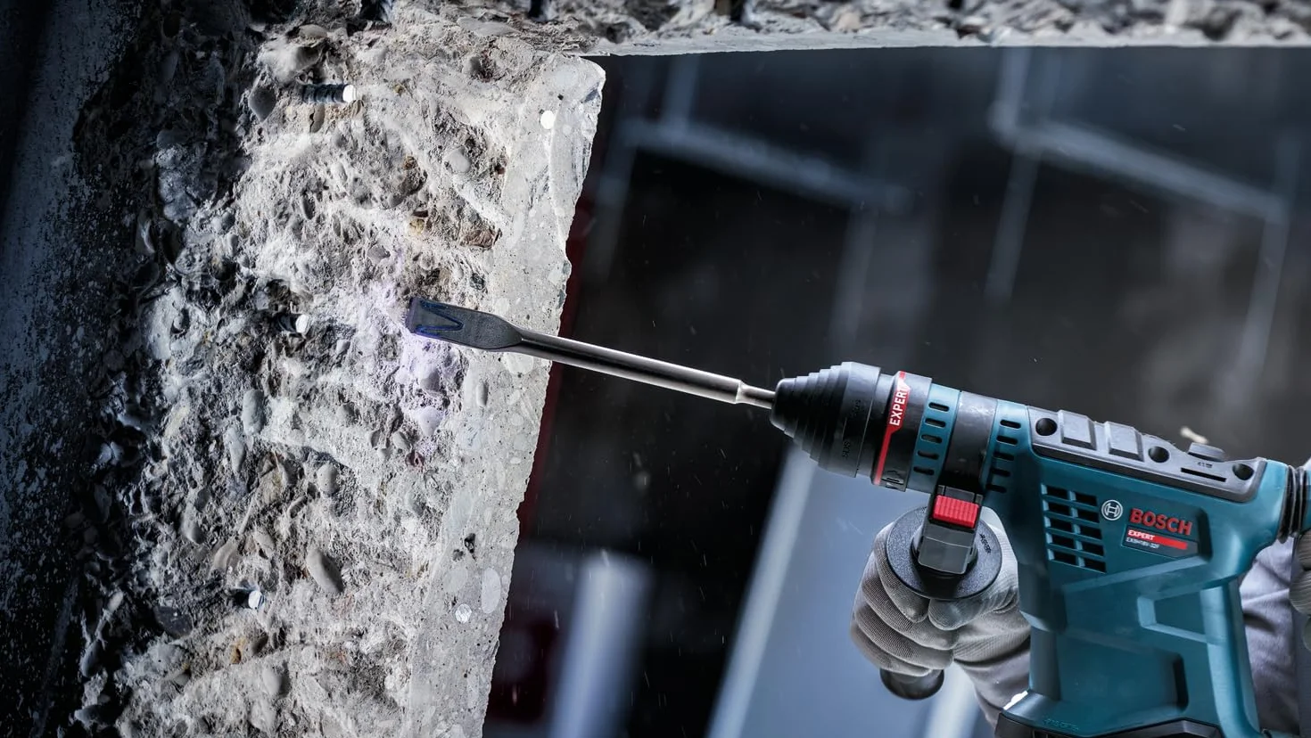Bosch 10x Dłuto płaskie EXPERT SDS max-8C (do Beton, Cegła, Długość 400 mm, Professional Akcesoria Młot udarowo-obrotowy)