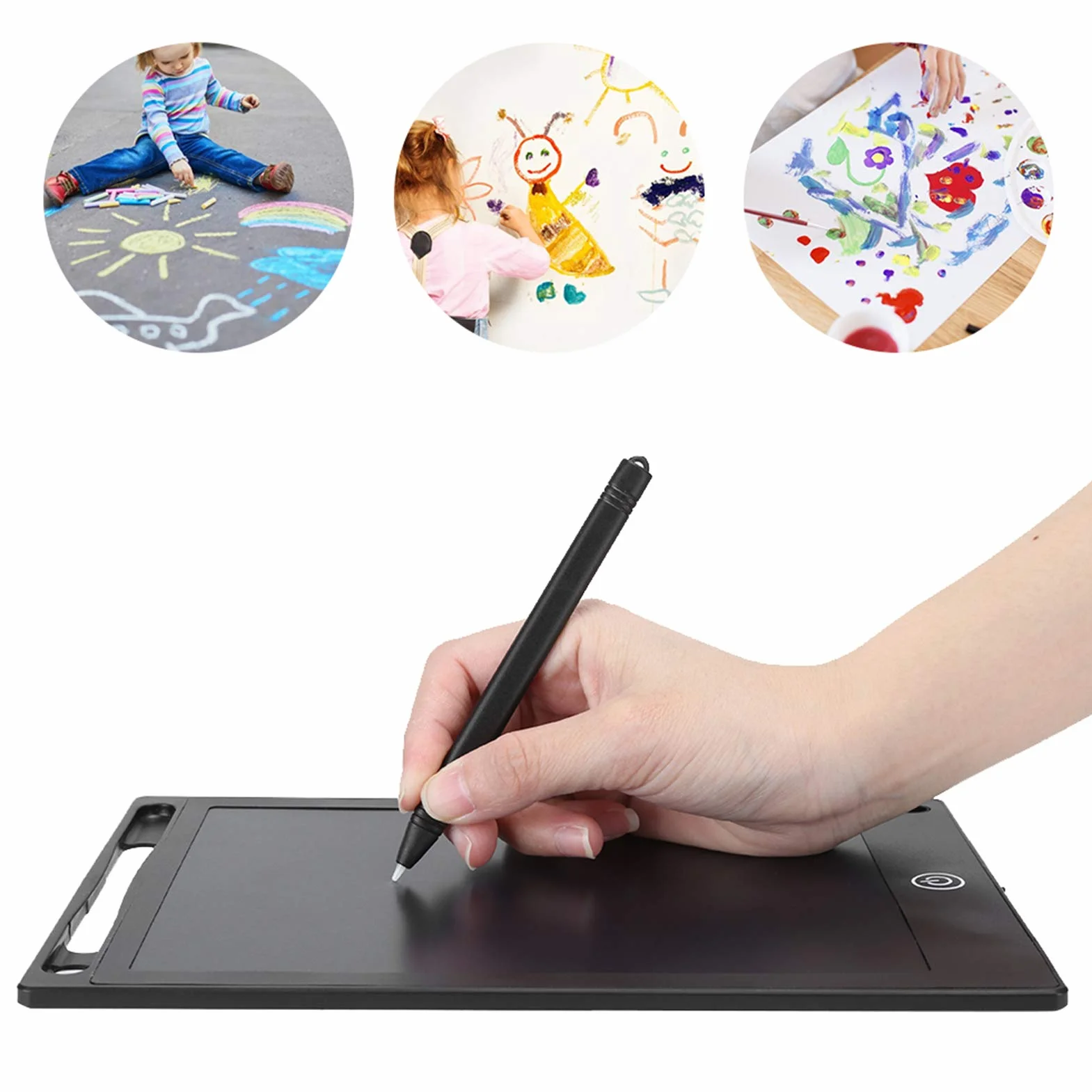214 Tablet do pisania LCD, 8,5 cala, elektroniczny blok graficzny, kolor cyfrowy, artykuły do malowania dla dzieci, notatki, tablica dla dzieci, notatka na biurko, czarny