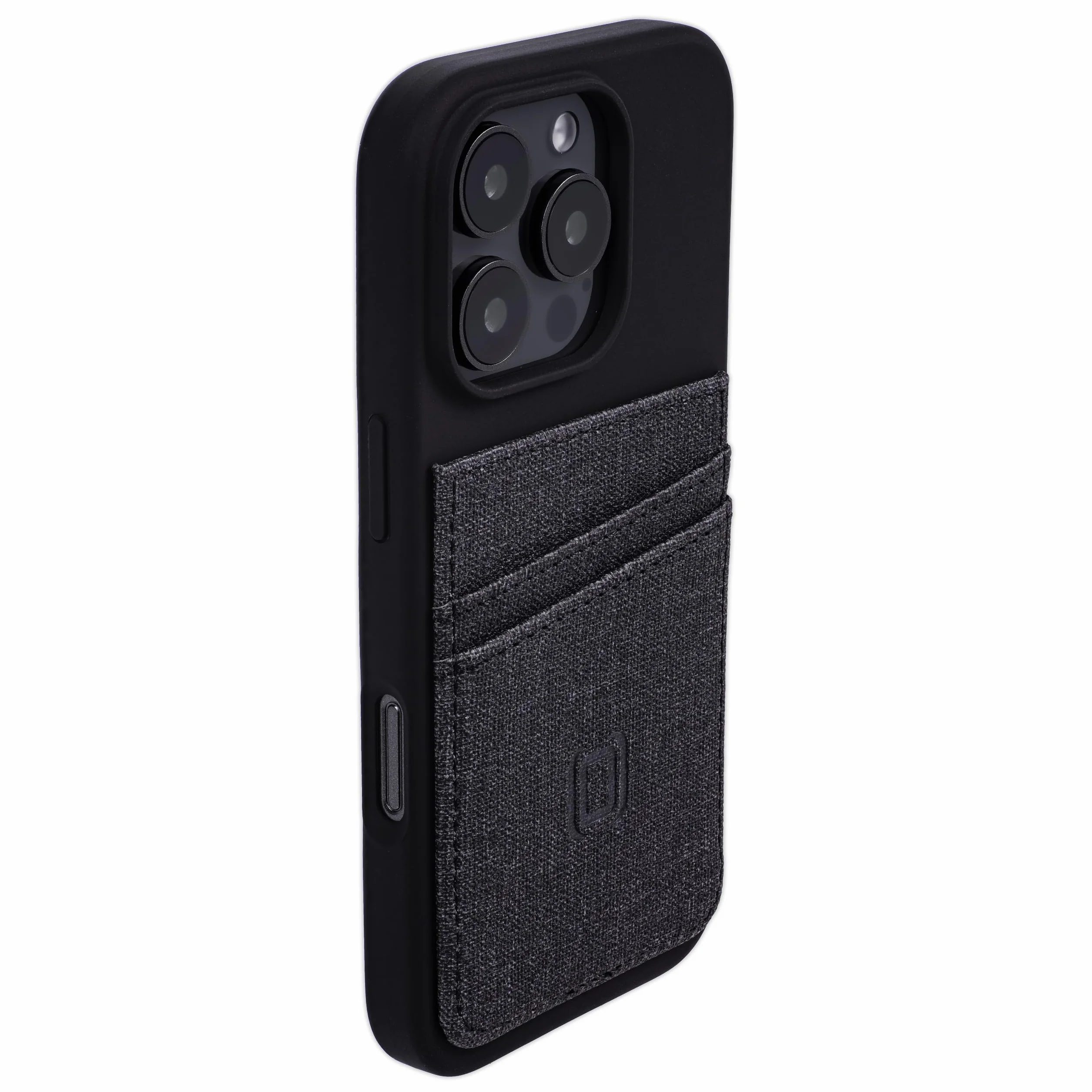 Dockem Etui iPhone 16 Pro Silikonowe z Magnetycznym Montażem i Portfelem 2 Kieszenie Czarny