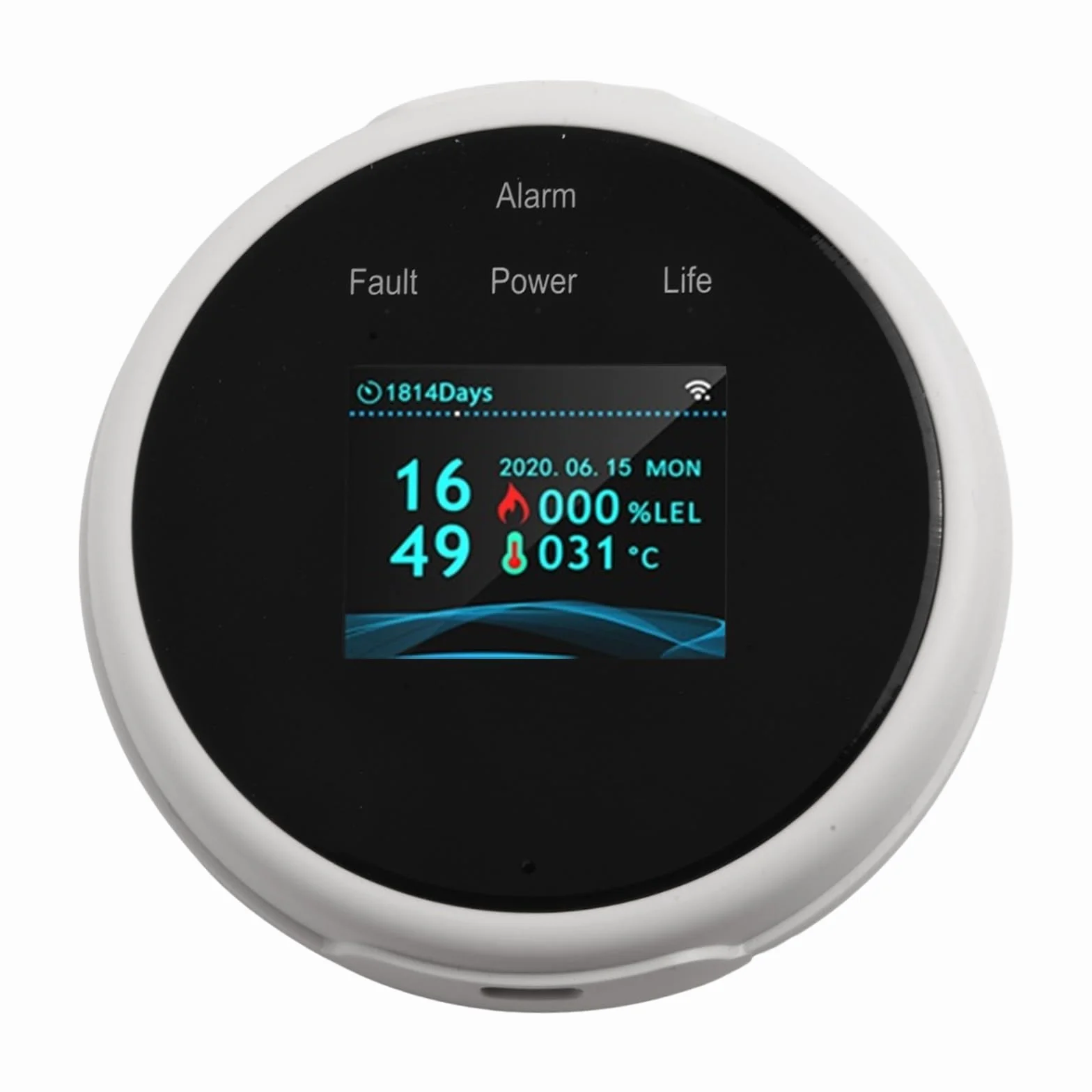 Czujnik alarmu gazu ziemnego do Tuya, inteligentny cyfrowy wyświetlacz Wi-Fi, wykrywacz wycieku gazu, czujnik wycieku gazu, monitor gazu, alarm dźwiękowy