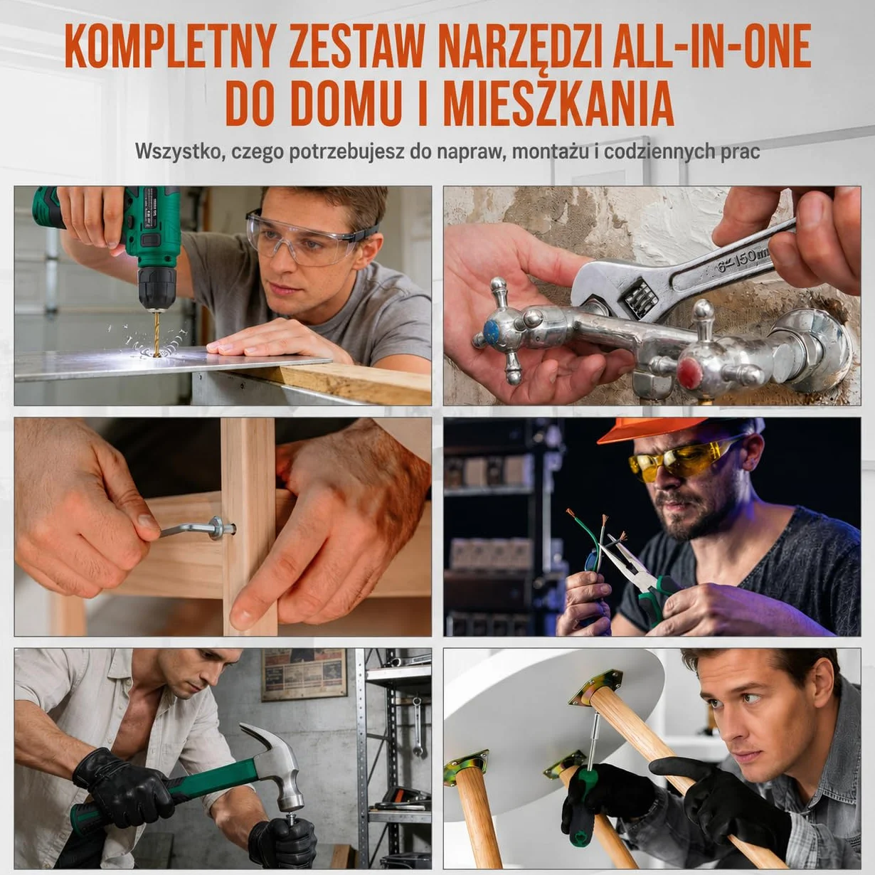 Hi-Spec 8V Wiertarko-Wkrętarka Akumulatorowa USB z Zestawem Narzędzi – Bezprzewodowy Elektrowkrętak i Kompaktowy Zestaw DIY do Domu, Zielony