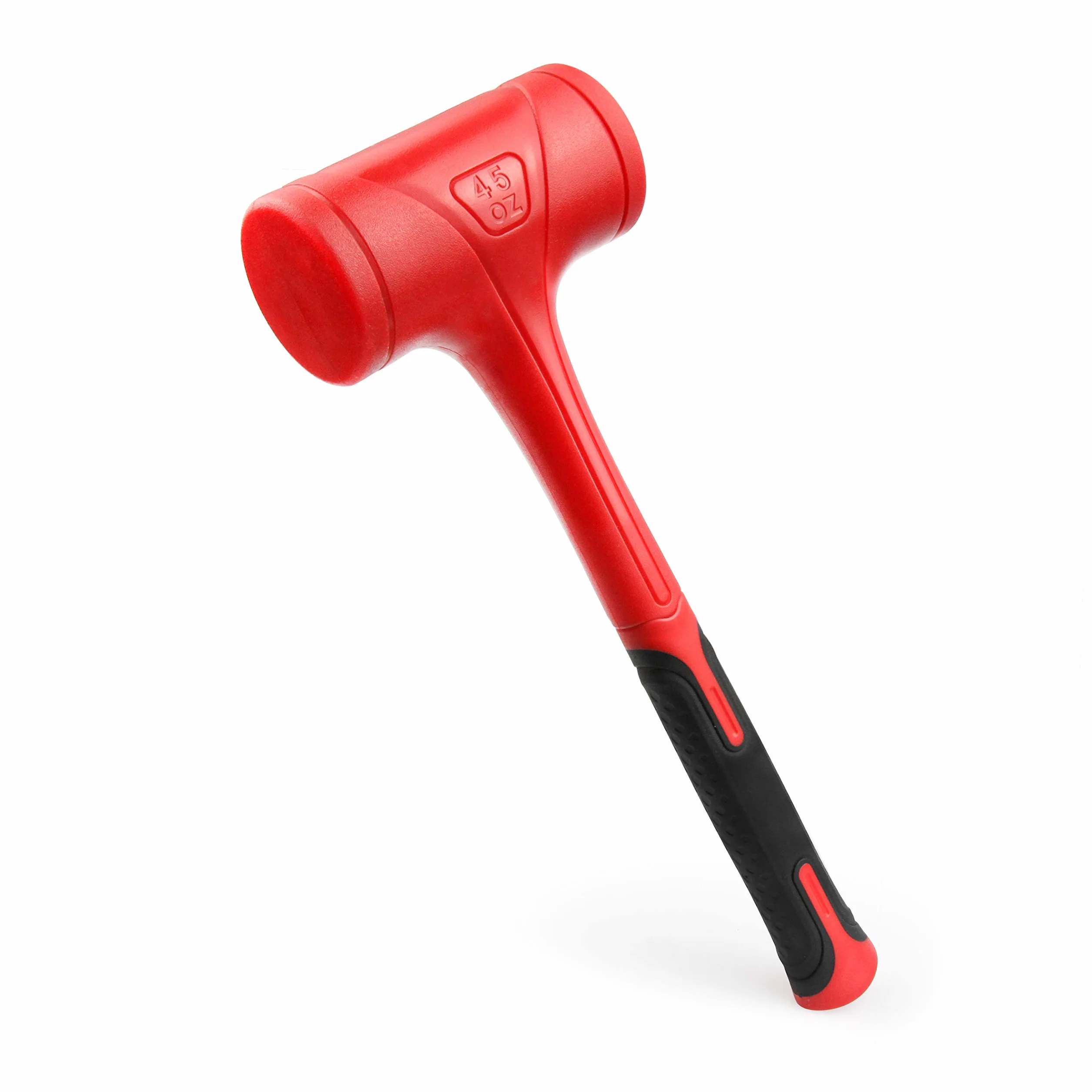 YIYITOOLS Dead Blow Hammer-1275 g (1,4 kg), odporna na wstrząsy konstrukcja, bez odbicia, czerwony i czarny