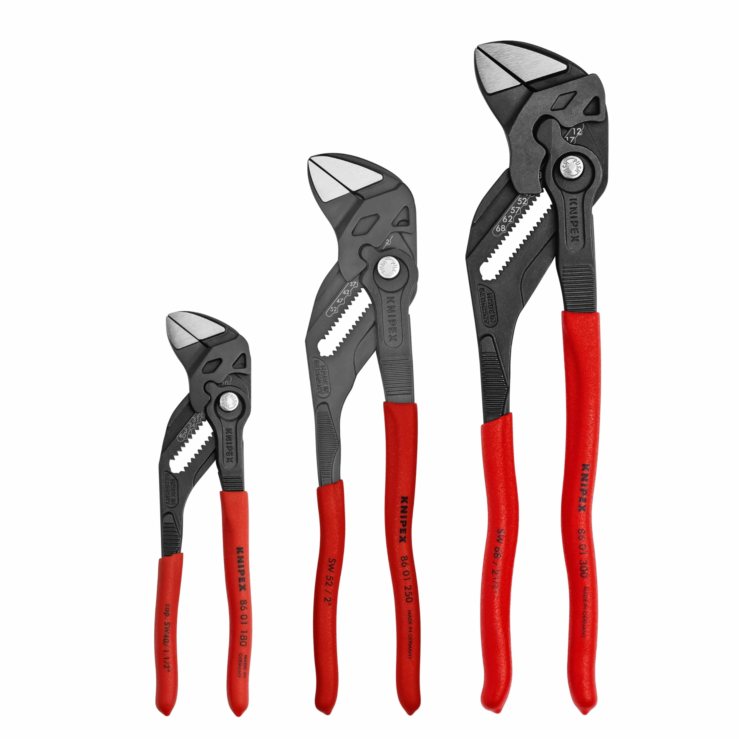 Knipex - Zestaw 3 szt. czarnych szczypiec (17.8 cm, 25.4 cm i 30.5 cm) (002006US3)