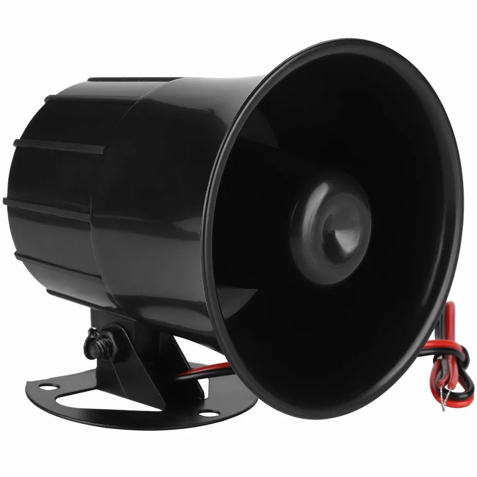12 V wysokotonowy zewnętrzny alarm bezpieczeństwa syrena głośny róg alarmu dla systemu ochrony domu wewnątrz / na zewnątrz, 110 dB