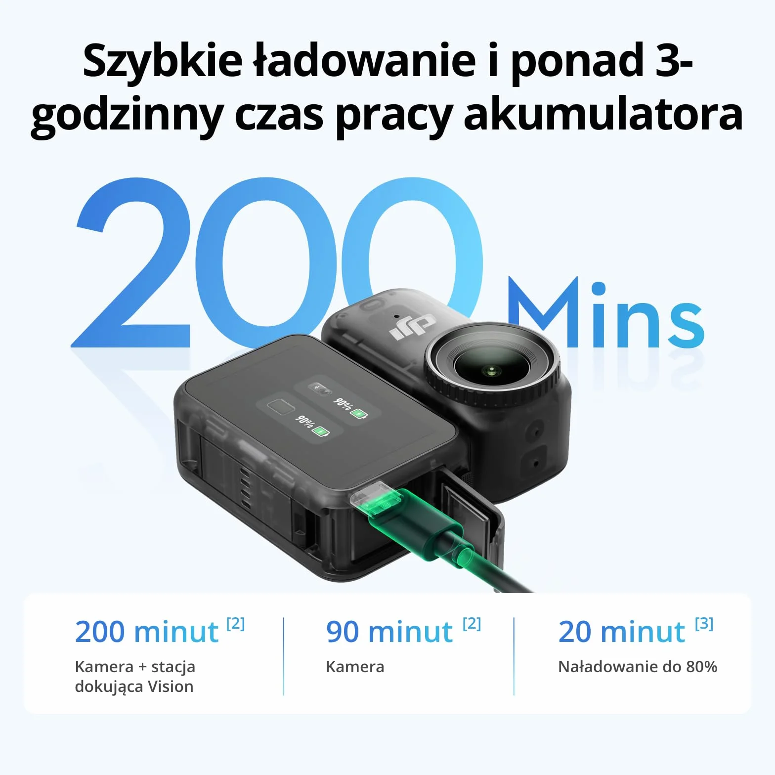 DJI Osmo Nano Standard Combo (64 GB) – mała kamera do tworzenia vlogów o rozdzielczości 4K, nagrywaniem przez 200 minut, szybkim transferem treści, kamerą POV 4K do sportów i tworzenia vlogów